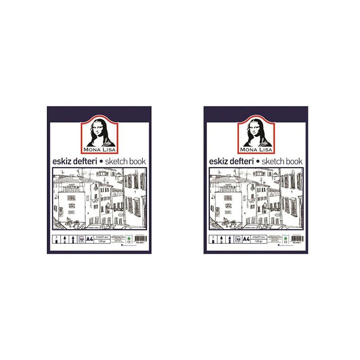 Südor Eskiz Defteri A4 120 G 50 Yp Bn05-4 2'li