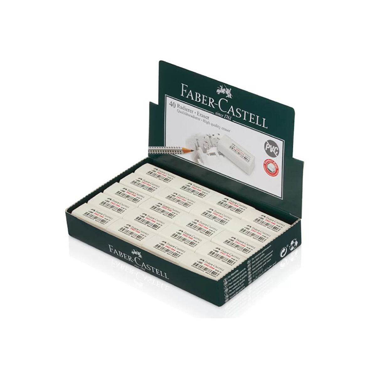 Faber Castell Silgi 188740 Beyaz 40'Lı 5130188672