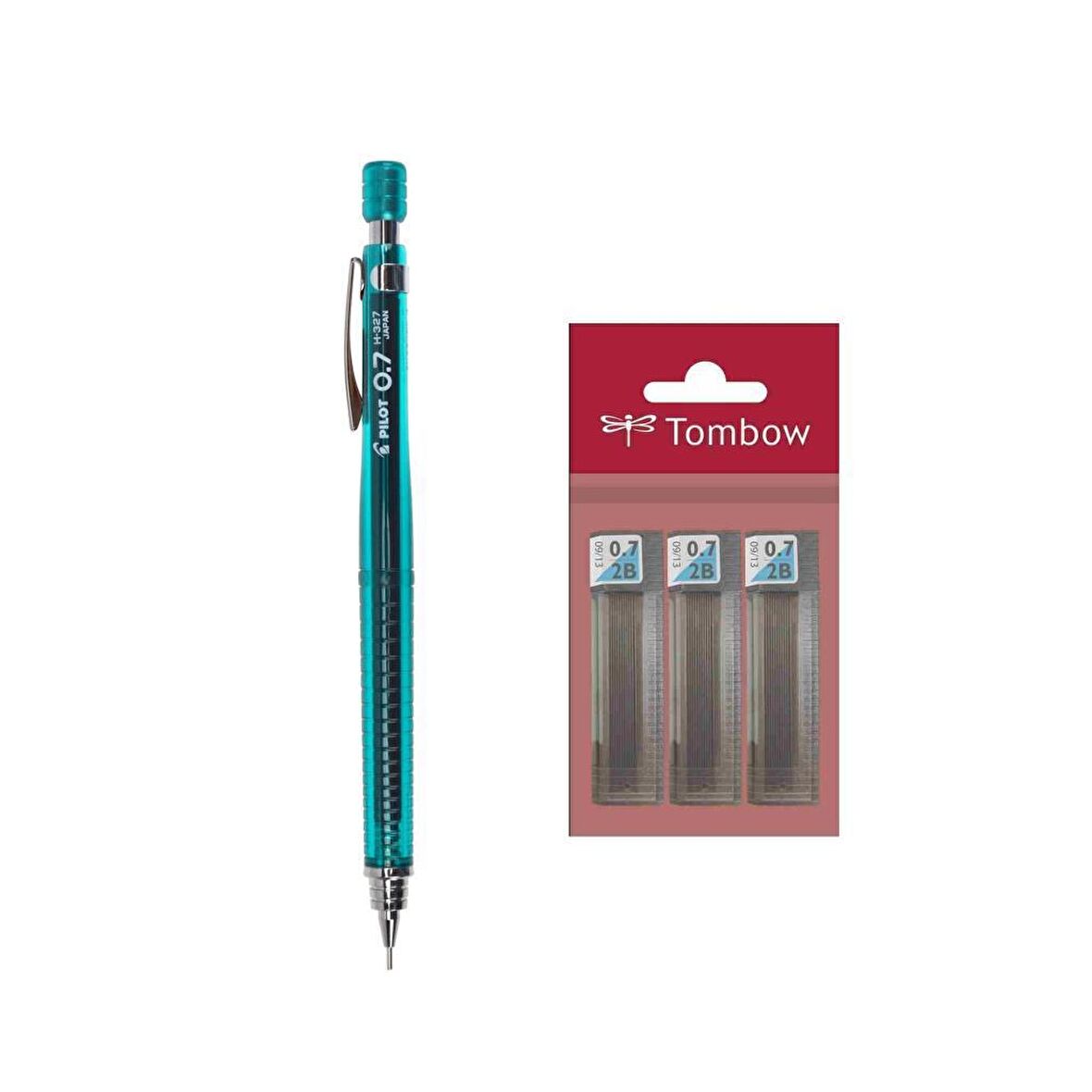 Pilot H32 0.7 Mm - Yeşil - Yeni + Tombow Min Lead 0.7 3'LÜ