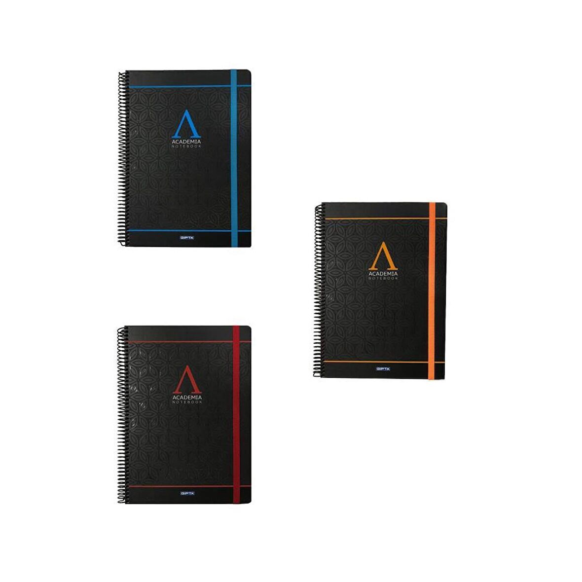 Gıpta Academıa Spiralli Defter A4 120 Yp. Kareli 3'lü