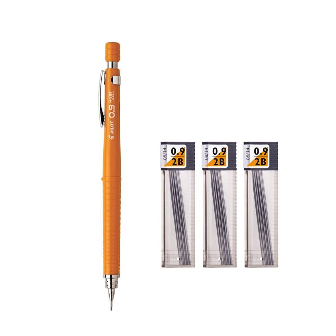 Pilot H-329 0,9 mm Mekanik Versatil Kalem + Tombow Leader Min 0.9 3'LÜ