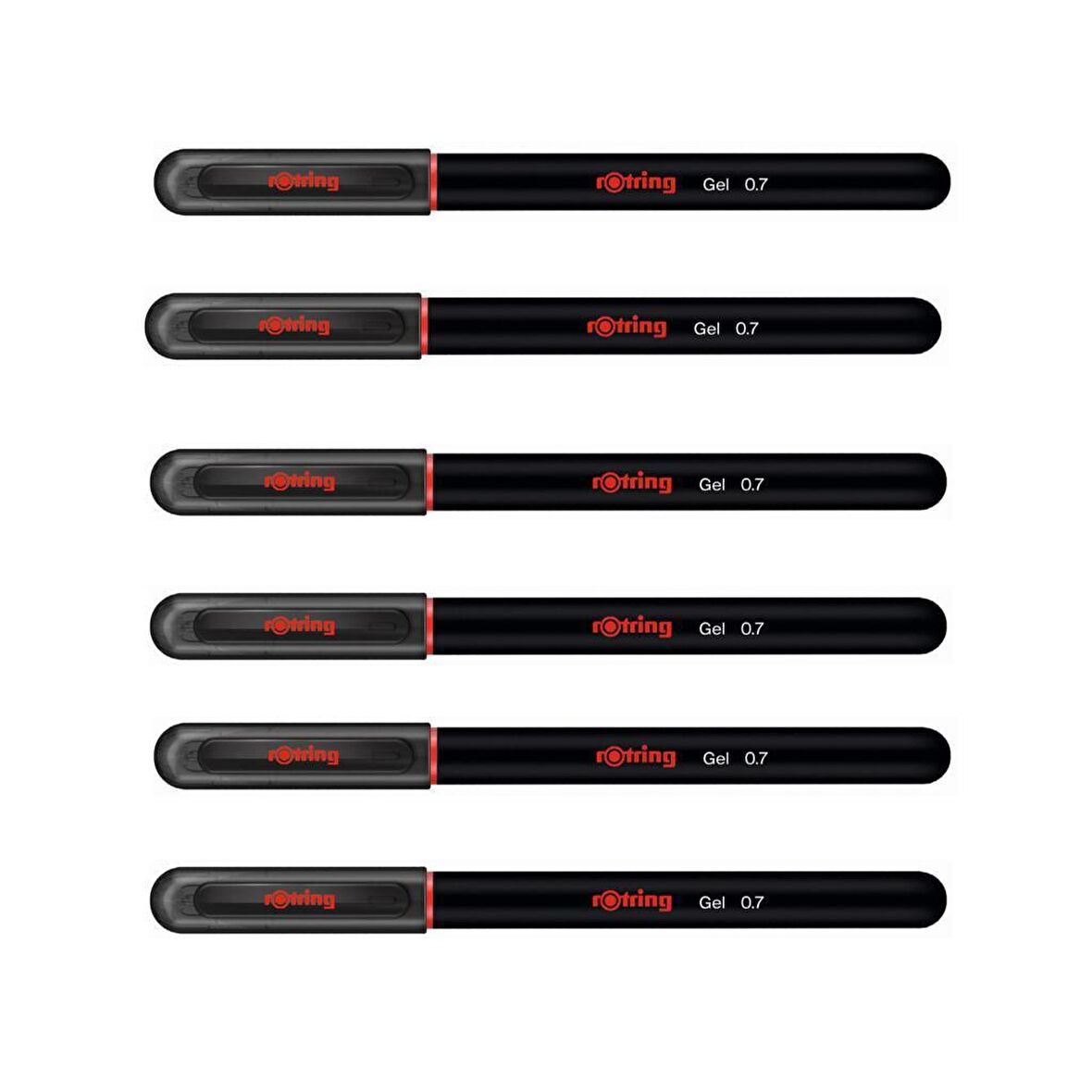 Rotring Jel Mürekkepli Tükenmez Kalem Siyah 6'lı