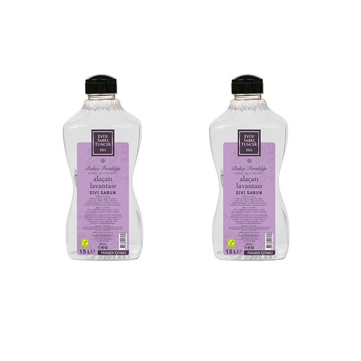 Doğal Zeytinyağlı Sıvı Sabun Alaçatı Lavantası 1,5 l Pet Şişe 2'li