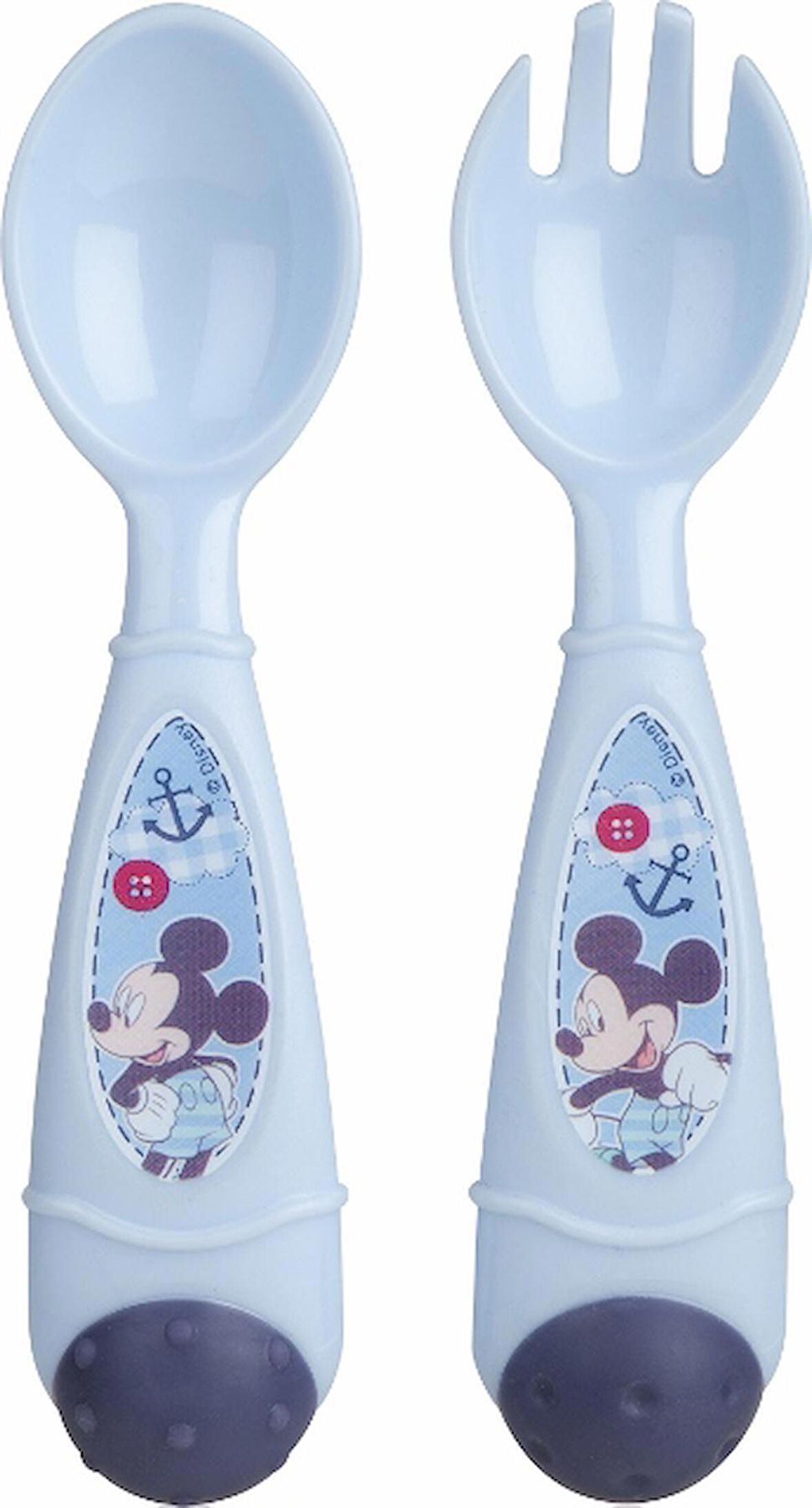 Kbobaby Disney Bebek Mickey ABC Çatal Kaşık Seti