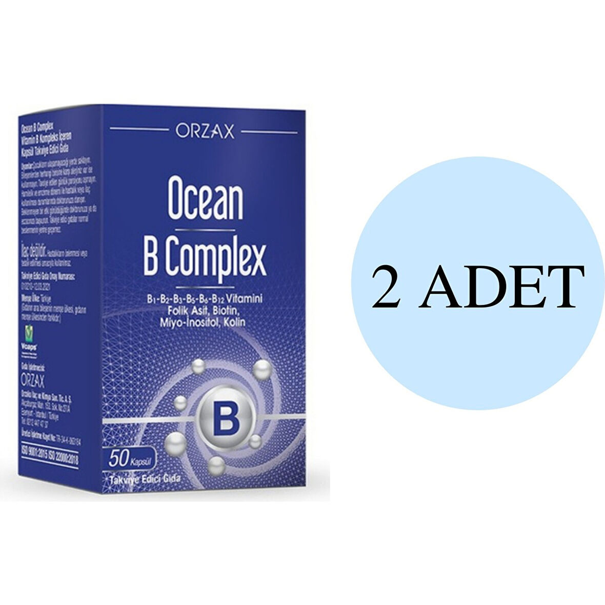 Ocean B Complex Takviye Edici Gıda 50 Kapsül 2 Adet