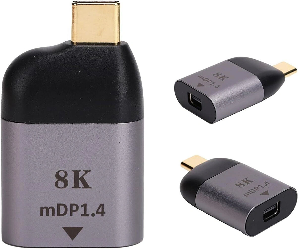 USB-C to Mini DisplayPort Dönüştürücü 1.4 8K 60Hz