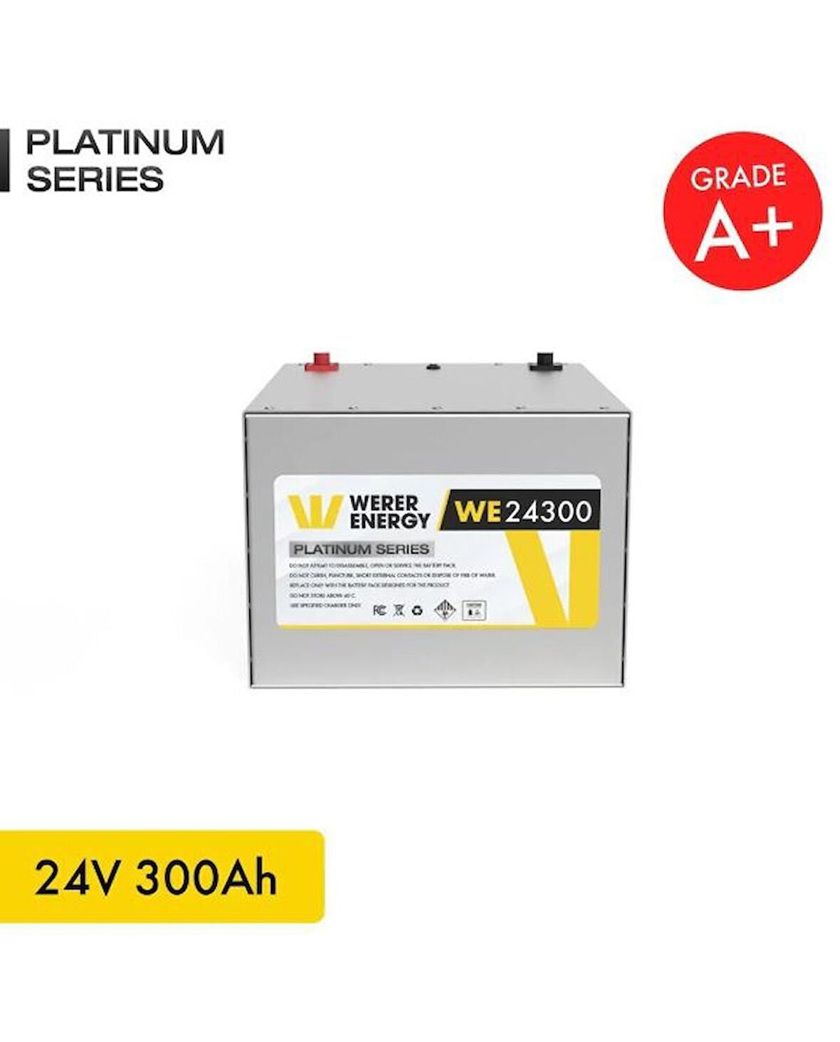 24V 300Ah LiFePO4 Platinum Series Bluetooth'lu Lityum Demir Fosfat Akü 