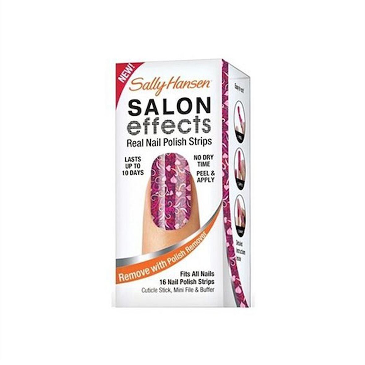 Sally Hansen Salon Effects - Gerçek Ojeden Yapılan Desenli Tırnak Bantları - Are You Single 4422-04