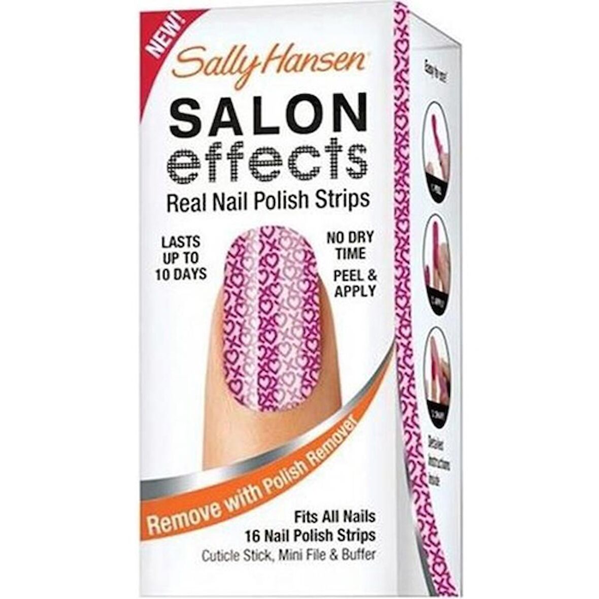 Sally Hansen Salon Effects- Gerçek Ojeden Yapılan Desenli Oje Bandı Cross My Heart