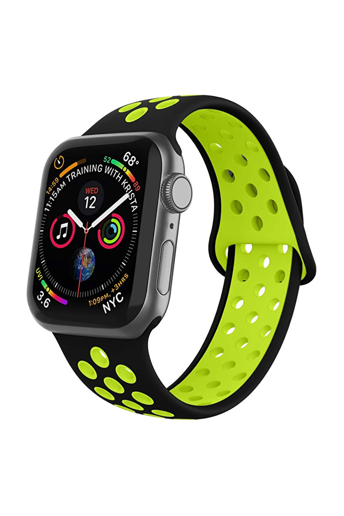 Apple Watch Silikon Delikli Kordon Iwatch Uyumlu Kayış Seri 1 | 2 | 3 | 4 | 5 | 6 Seri 38 & 40mm
