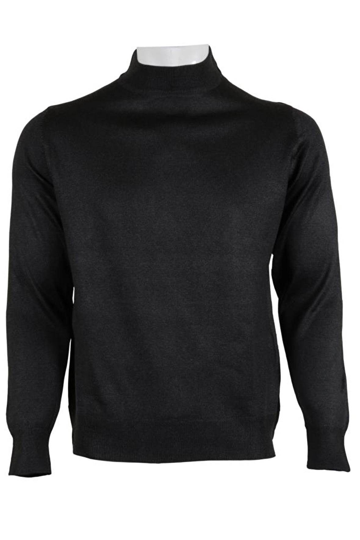 Erkek Füme Kazak Yarım Balıkçı Yünlü Klasik Normal Kesim RAR00796 Füme-4XL