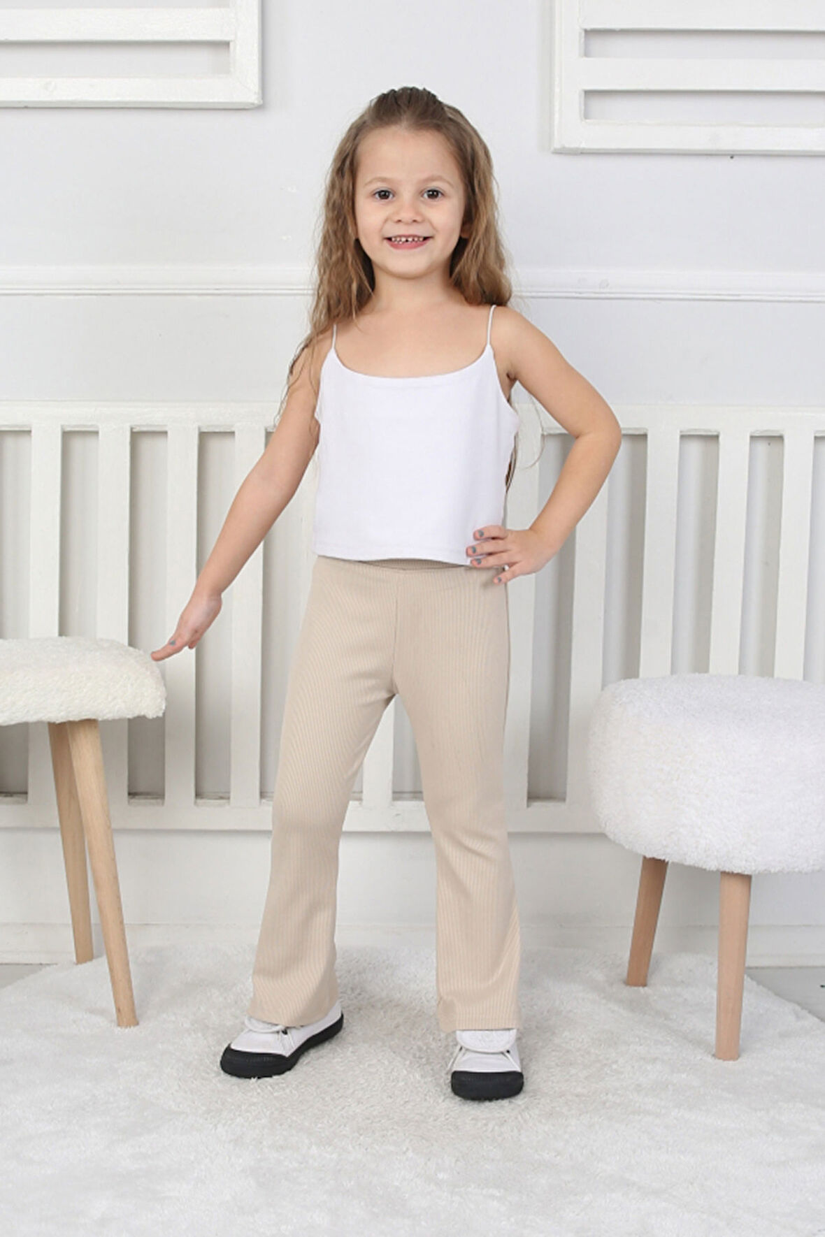 Kız Çocuk İspanyol Paça Fitilli Tayt
