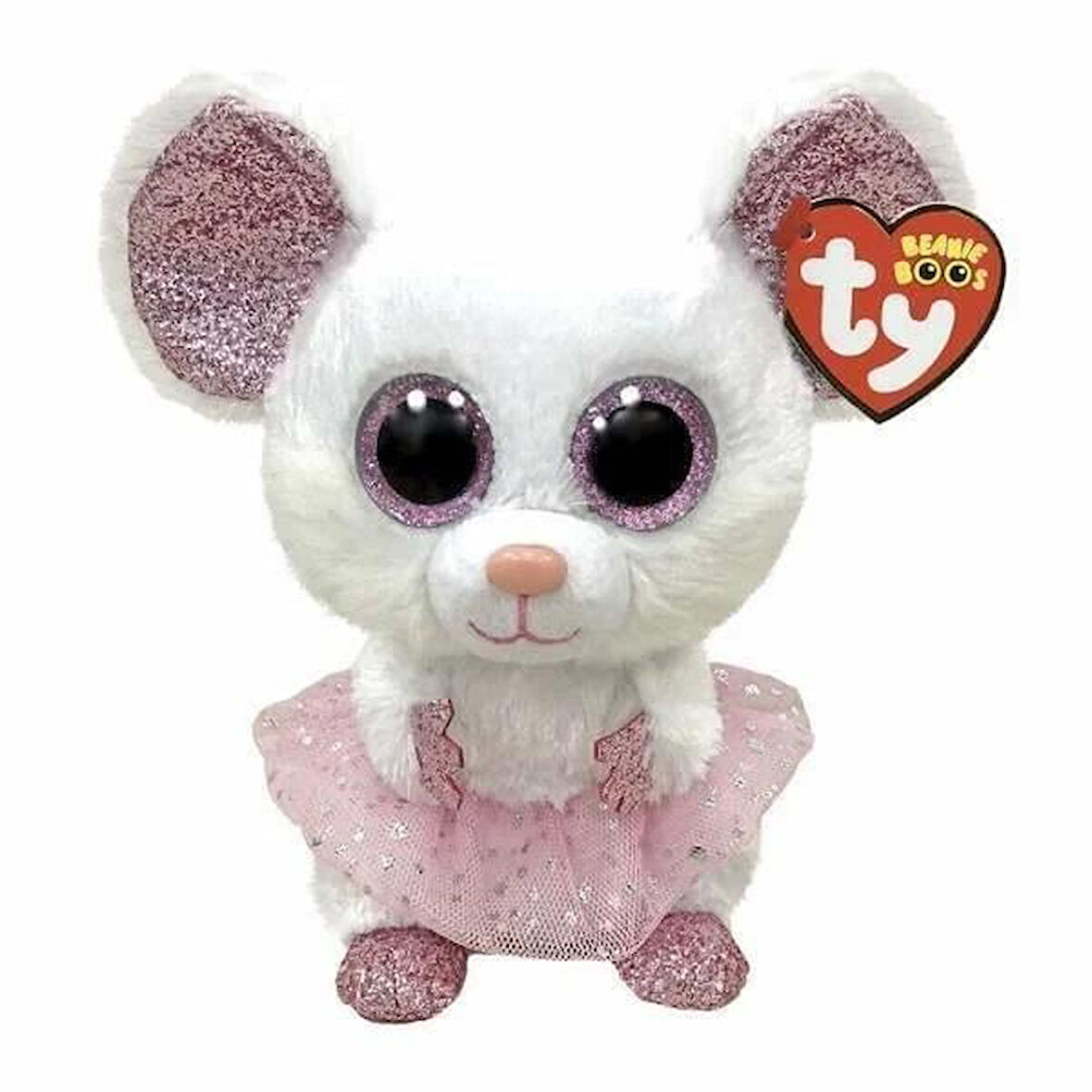 TY Beanie Boo Nina Balerin Beyaz Fare 15 cm