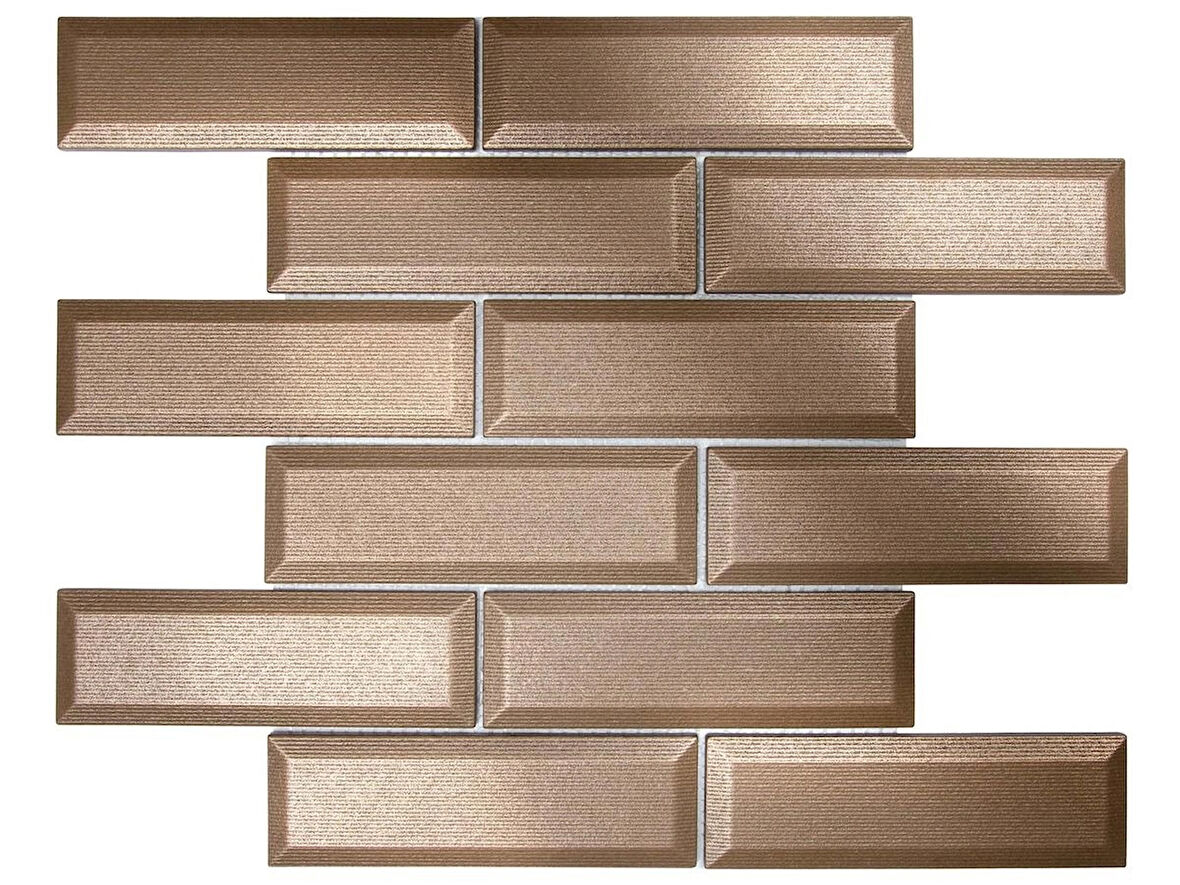 Nichetiles Metronom Bronz Metal Mozaik 30,5 cm. x 30,5 cm. (0,5 Metrekare/Kutu)