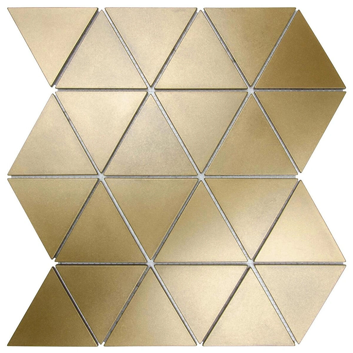 Nichetiles Triangolare Antik Altın Metal Mozaik 30,5 cm. x 30,5 cm. (0,5 Metrekare/Kutu)