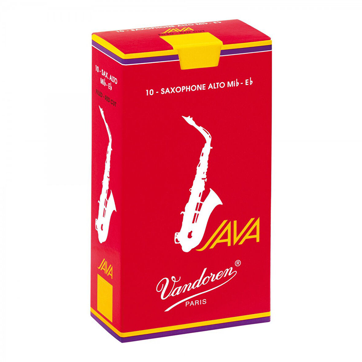 Vandoren SR2625R Java Red Cut Alto Saksafon Kamışı (10Lu) No. 2,5