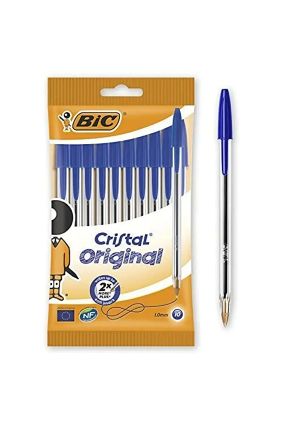 Cristal Medium Tükenmez Kalem 1,0 Mm Medium Uç Mavi (10 Lu Paket) 830863