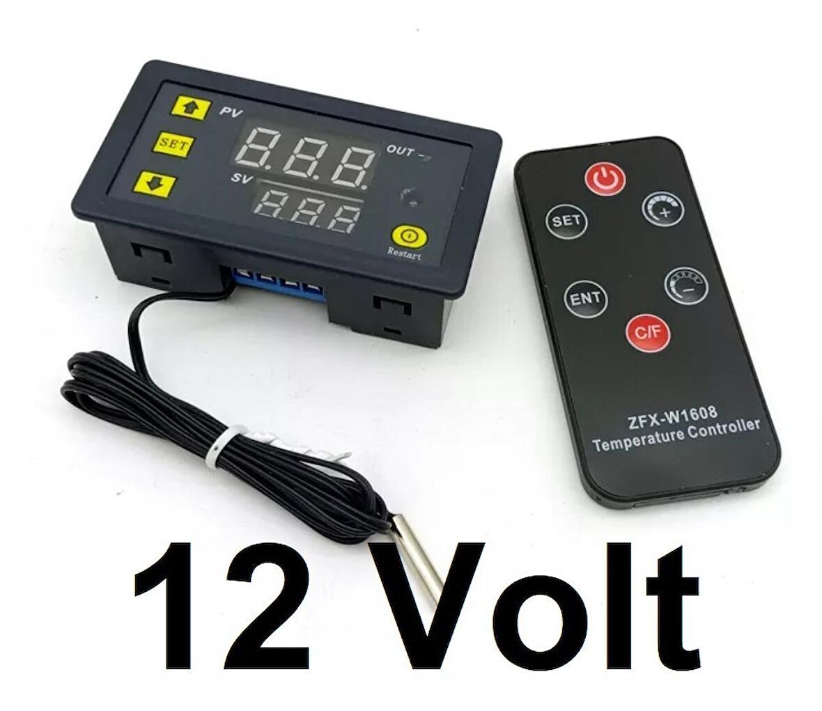 W3231 12Volt 1500w  Uzaktan Kumandalı Termostat