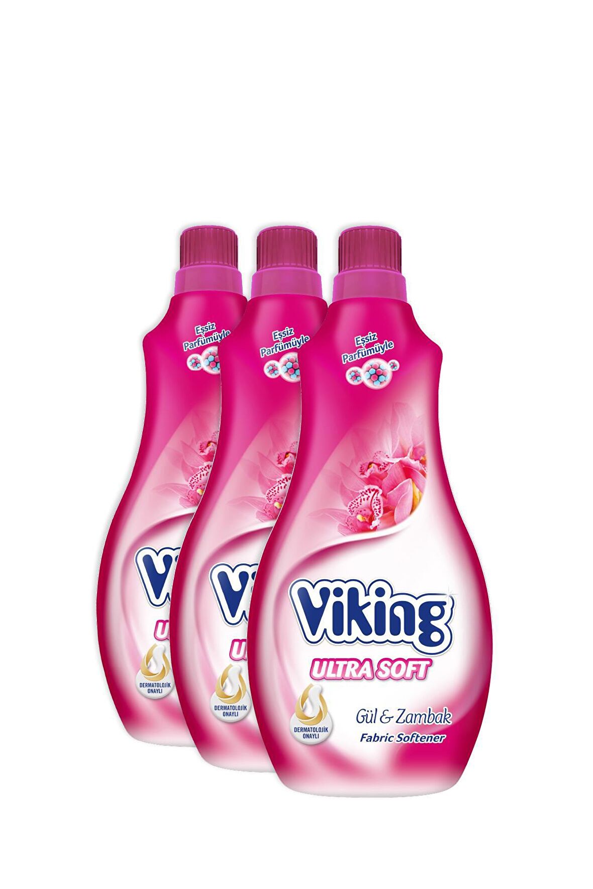 Viking Ultra Soft Gül - Zambak Konsantre 60 Yıkama Yumuşatıcı 1.44 lt 3'lü