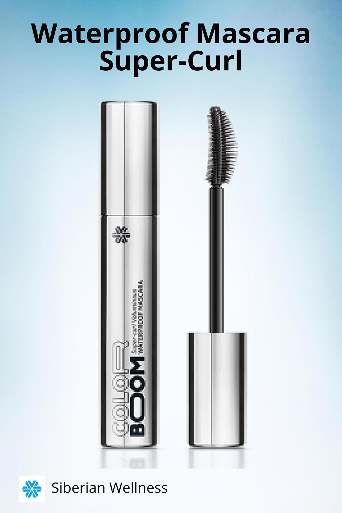 WATERPROOF MASCARA SUPER-CURL VOLIMUNOUS (BLACK) - COLOR BOOM)