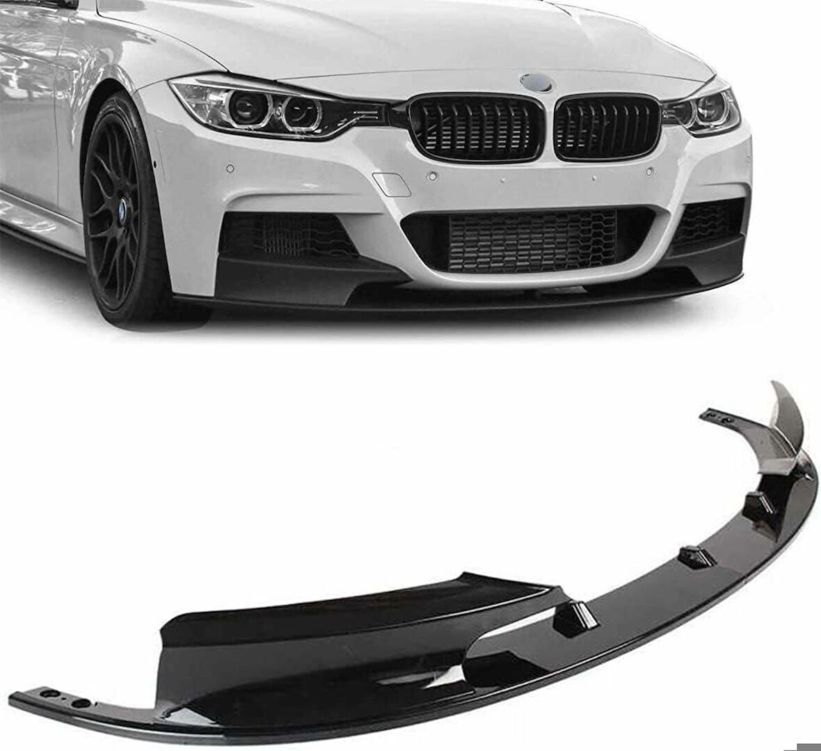 Bmw F30 ön tampon altı lip m-performane pianoblack 2012-2018 arası