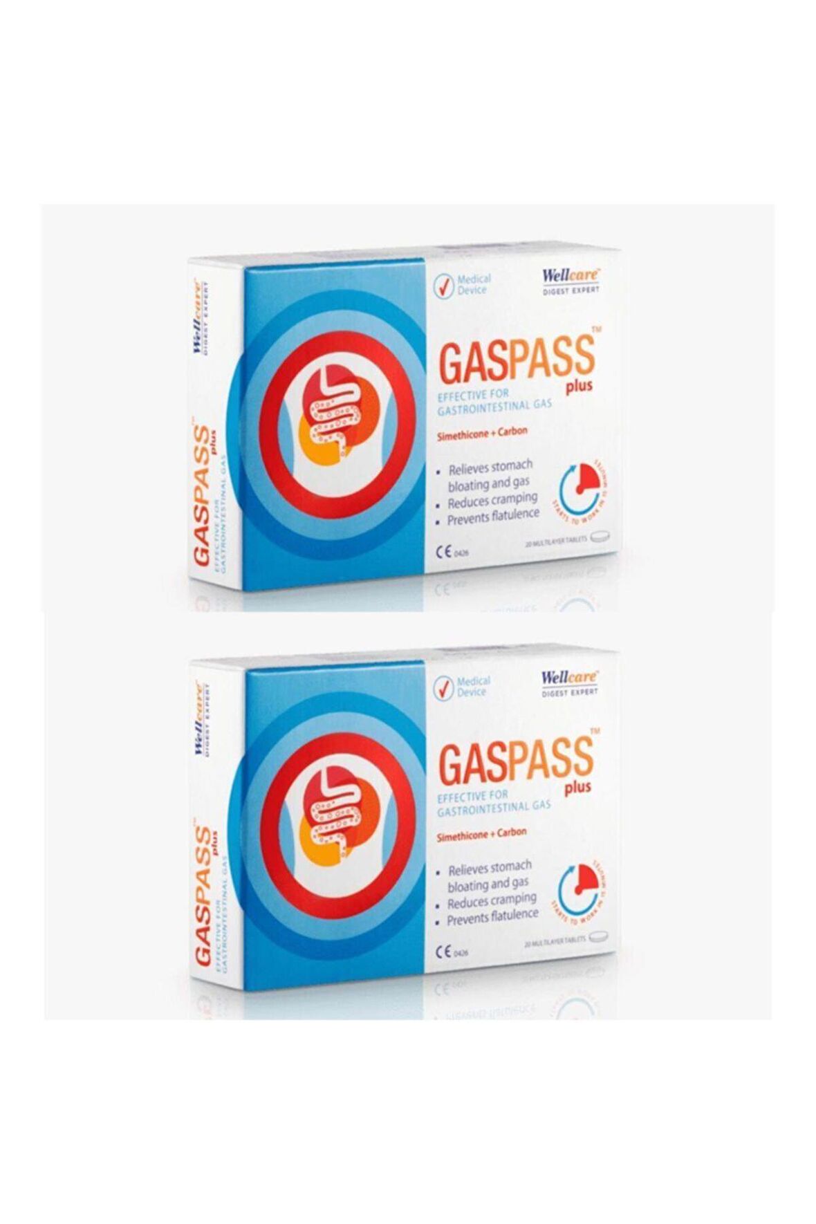 Wellcare Gaspass Plus 20 Tablet 2 Kutu