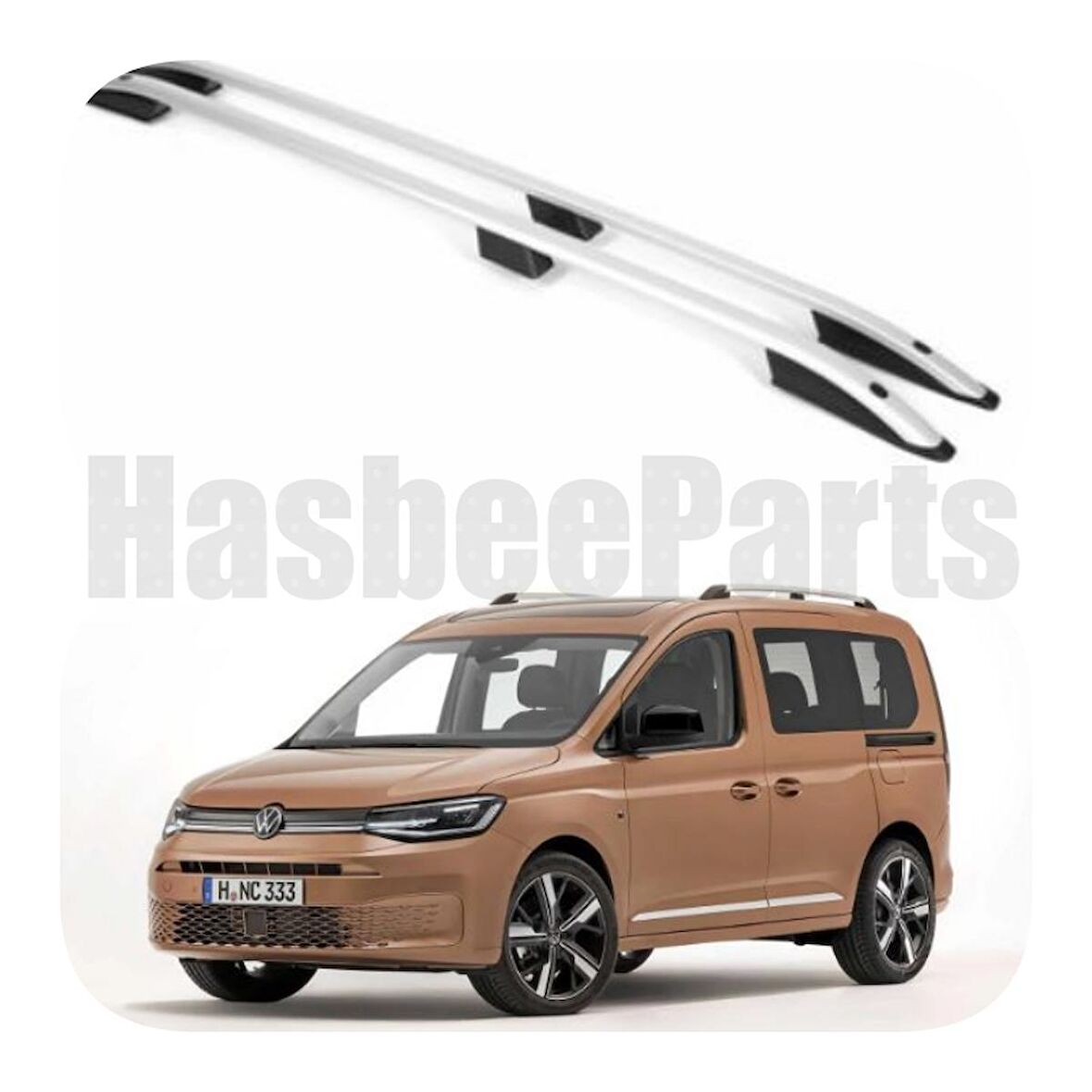 Vw Caddy 3 Tavan Çıtası Kısa Gri 2020- Sonrası uyumlu