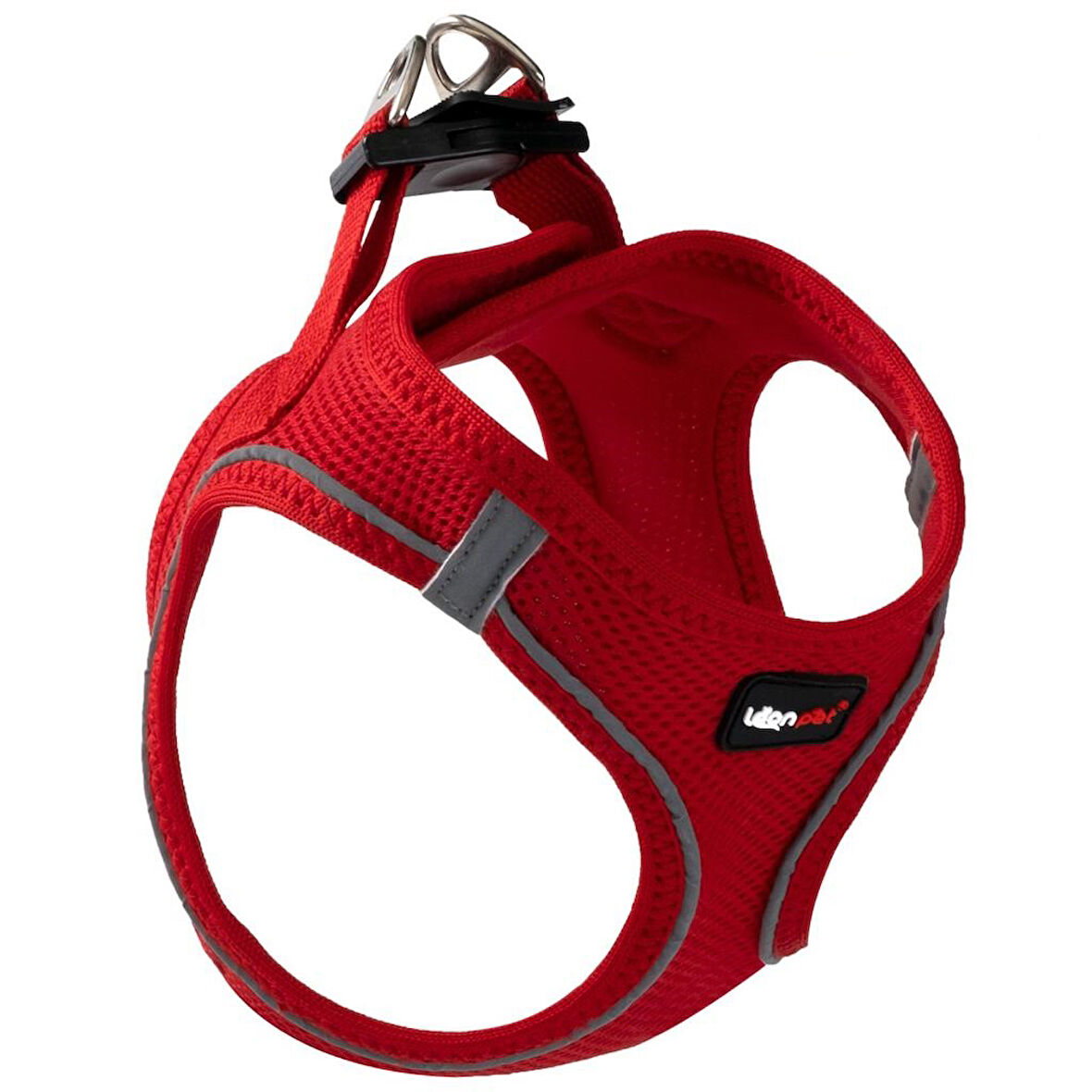 Leon Pet Air Mesh Kırmızı Göğüs Tasması Medium