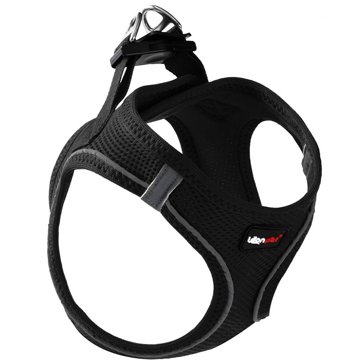 Leon Pet Air Mesh Siyah Göğüs Tasması XLarge