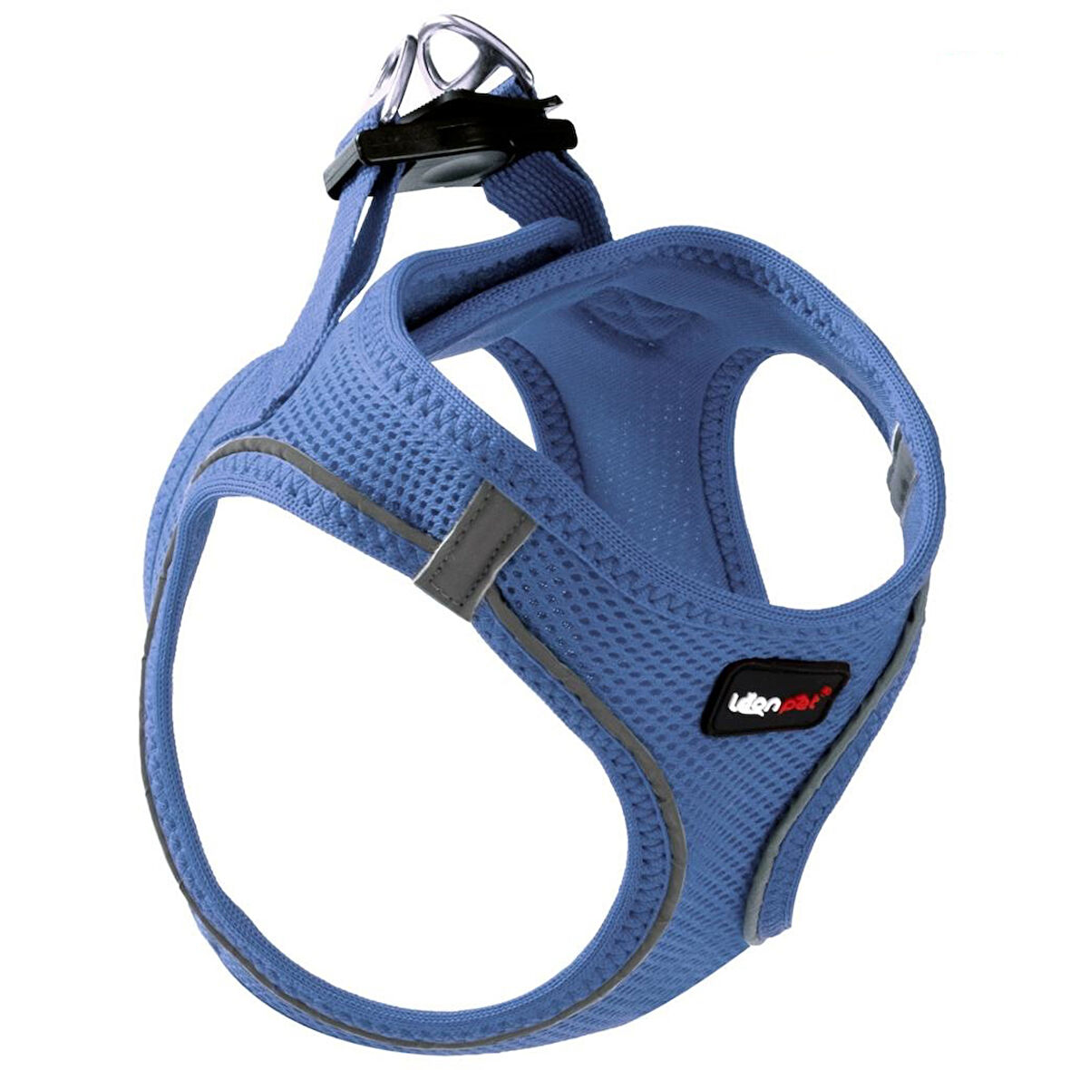 Leon Pet Air Mesh Mavi Göğüs Tasması Large