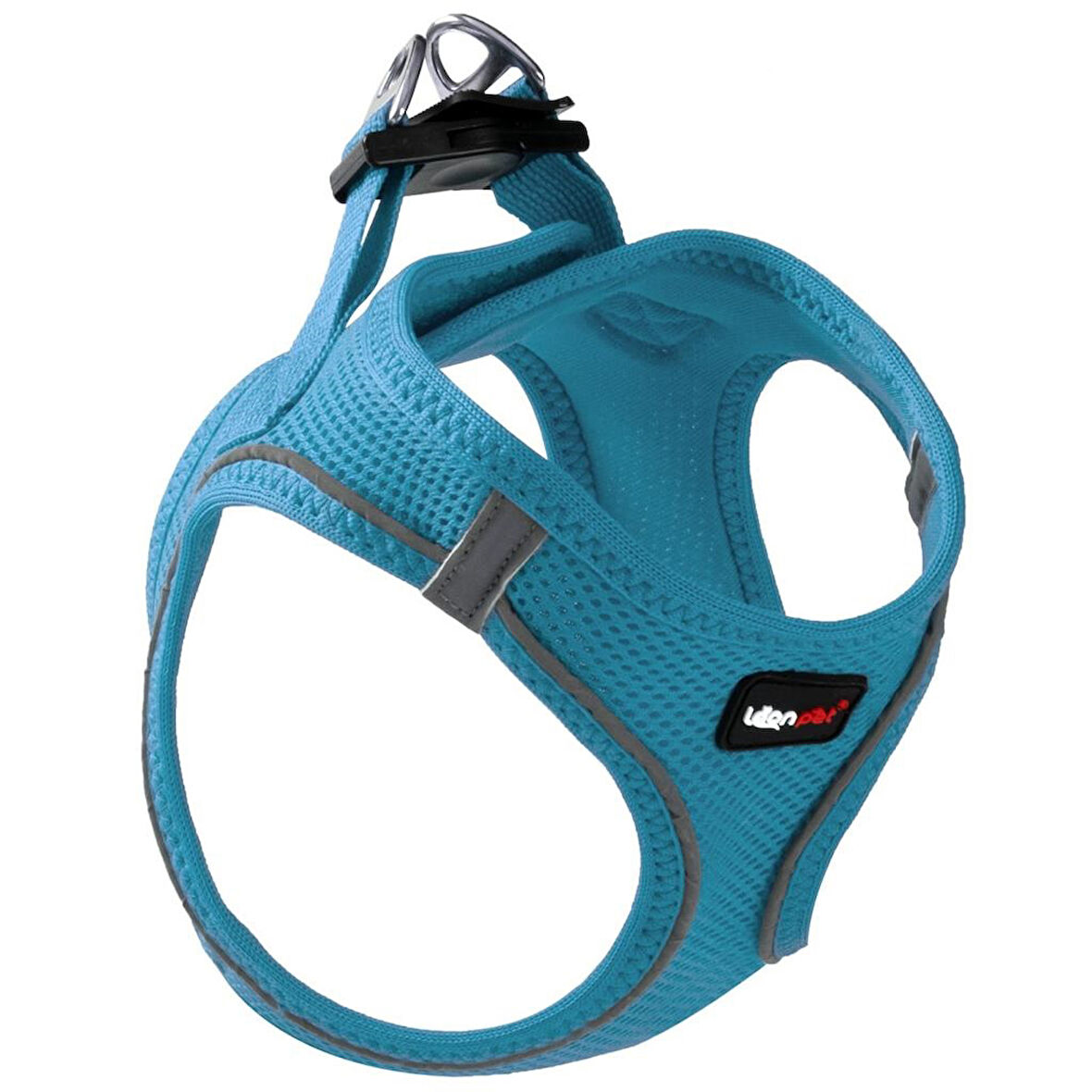 Leon Pet Air Mesh Turkuaz Göğüs Tasması Large