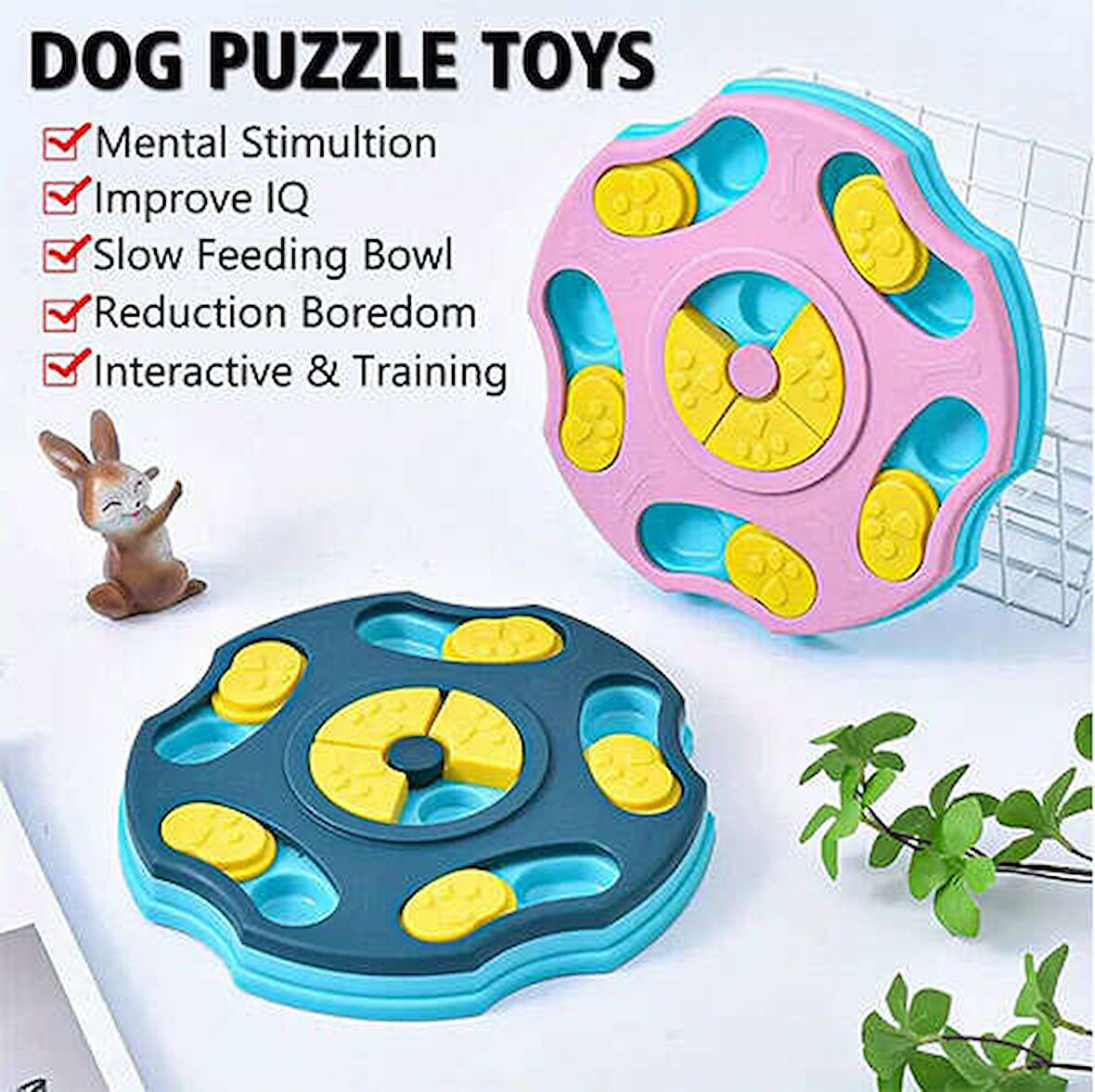 LeonPet Slow Feeder Dog Puzzle İnteraktif Eğitici Köpek Oyuncağı