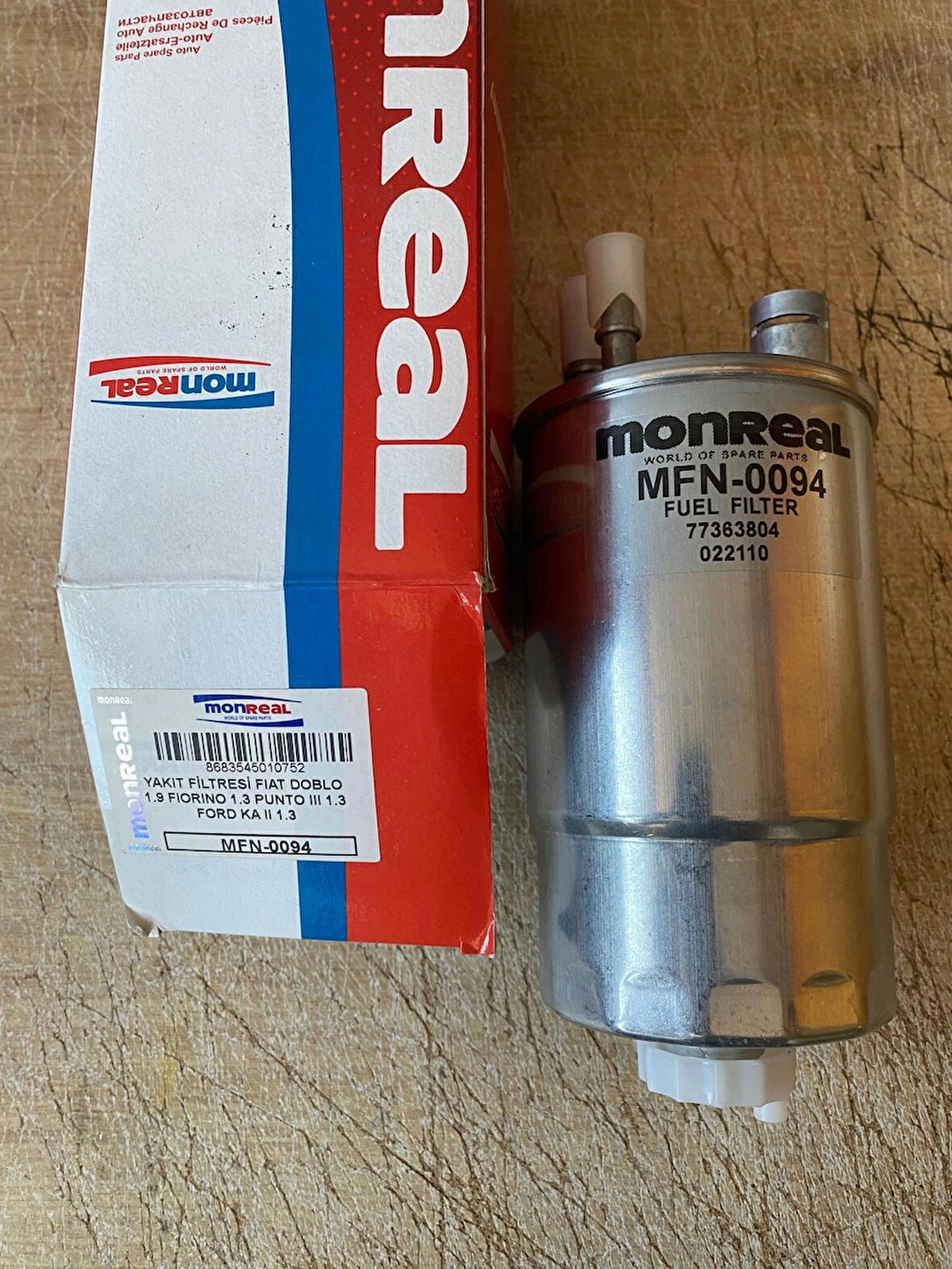 Monreal MFN-0094 Yakıt Filtresi DOBLO 1.9 Fiorino 1.3 PUNTO III 1.3 FORD KA II 1.1 77363804 1542785