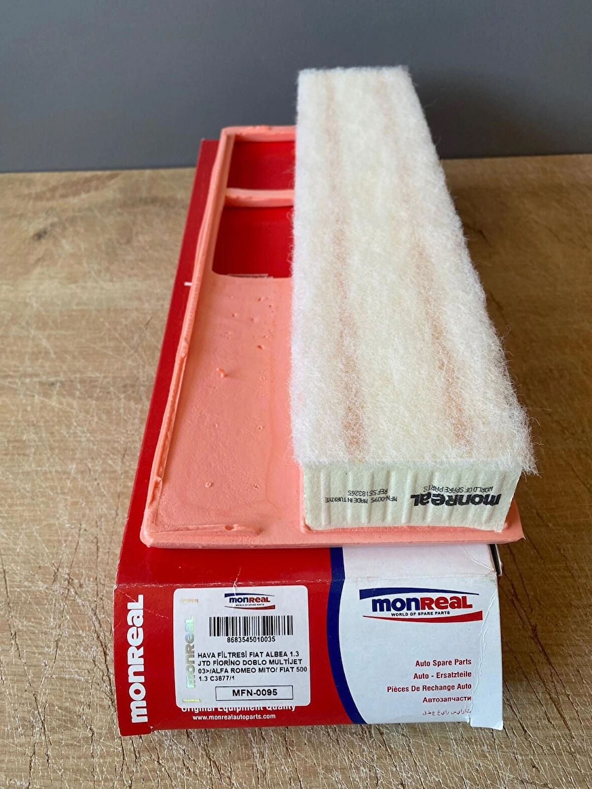 Monreal MFN-0095 Hava Filtresi ALBEA 1.3 JTD DOBLO 1.3 MULTI JET ALFA ROMEO MITO 1.3 FIAT 500 1.1 51775324E