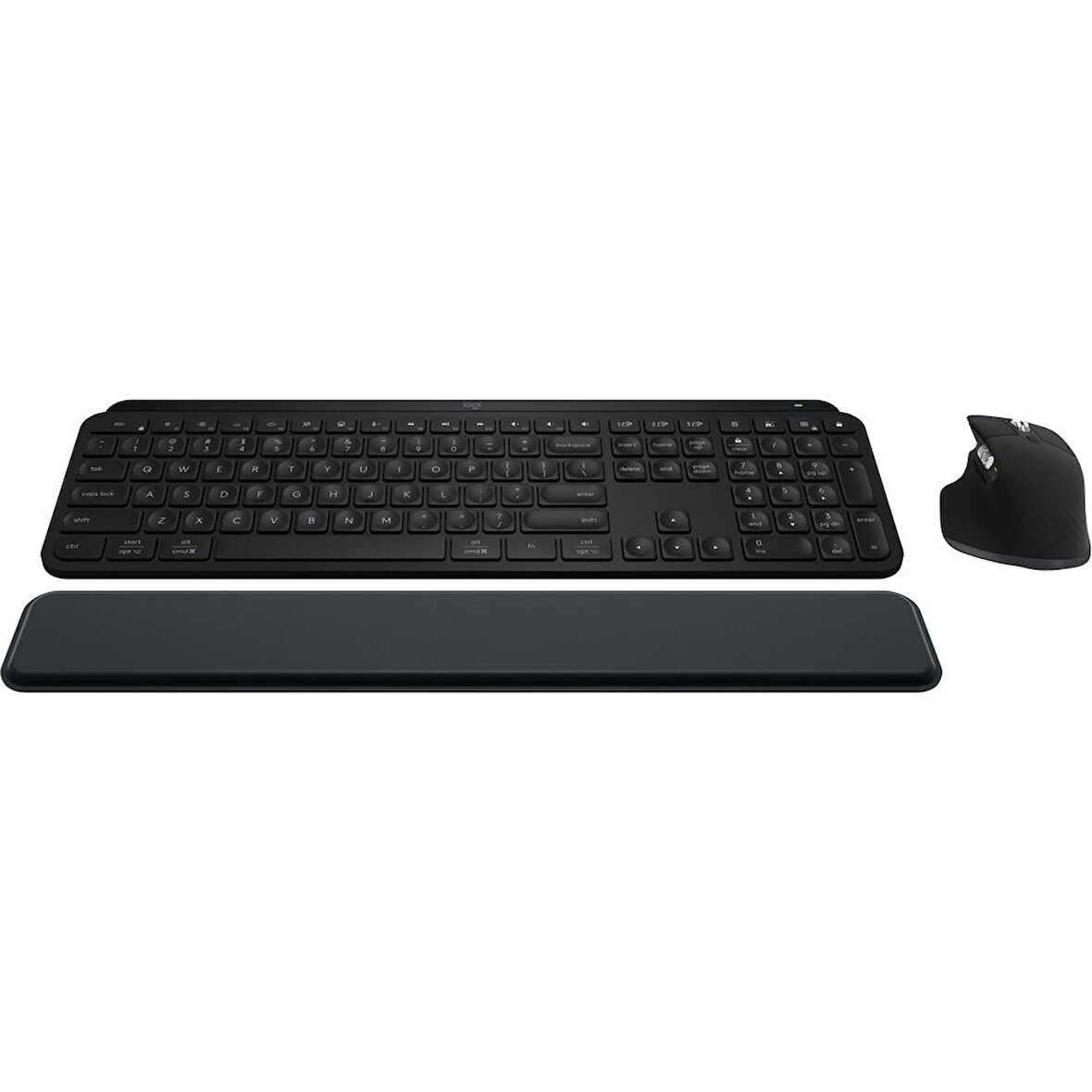 Logitech MX Keys S İngilizce Q Kablosuz Klavye MX Master 3S Kablosuz Mouse Siyah