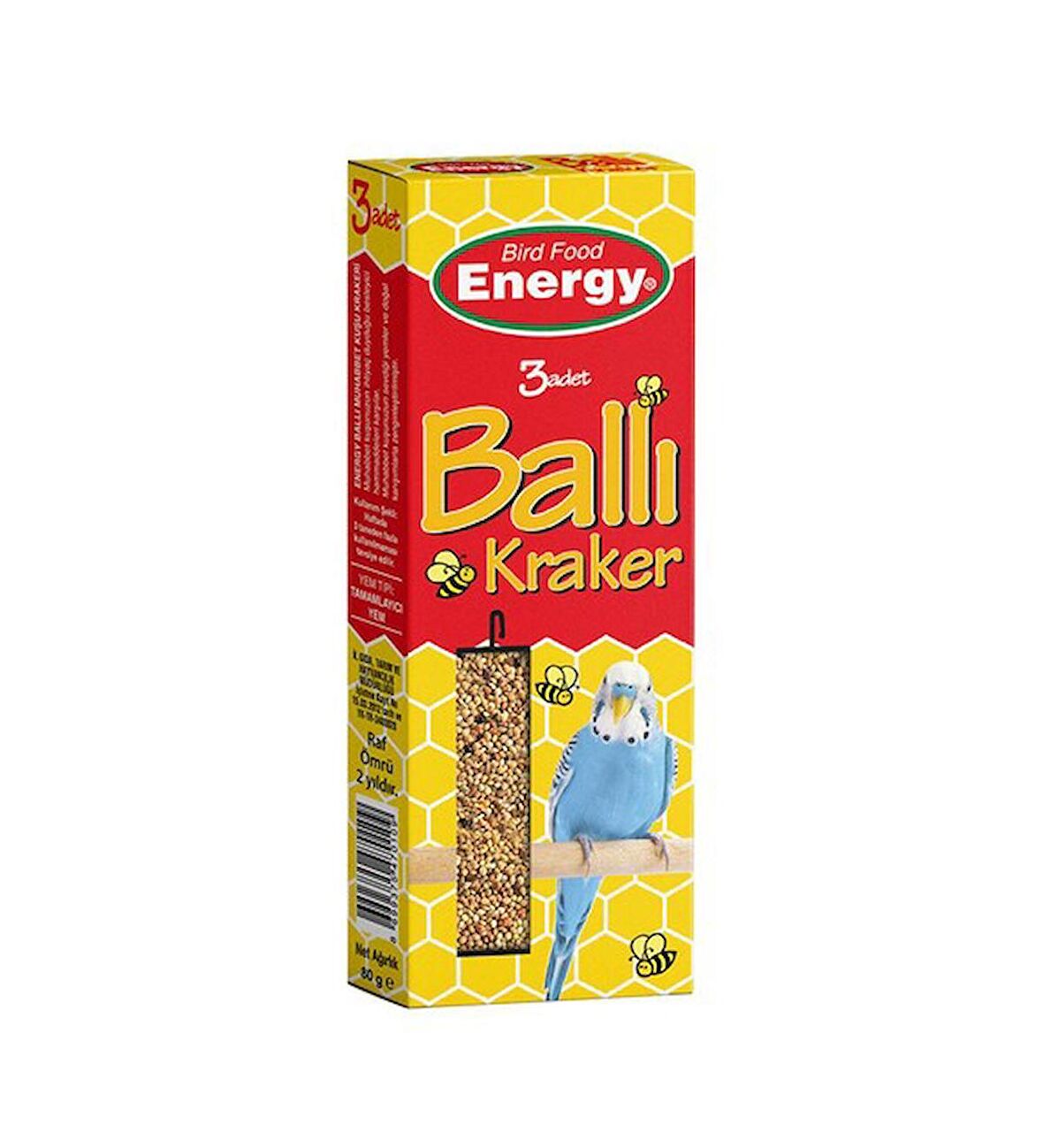 Pet Food Energy 3'lü Ballı Muhabbet Kuşu Krakeri 1 Adet