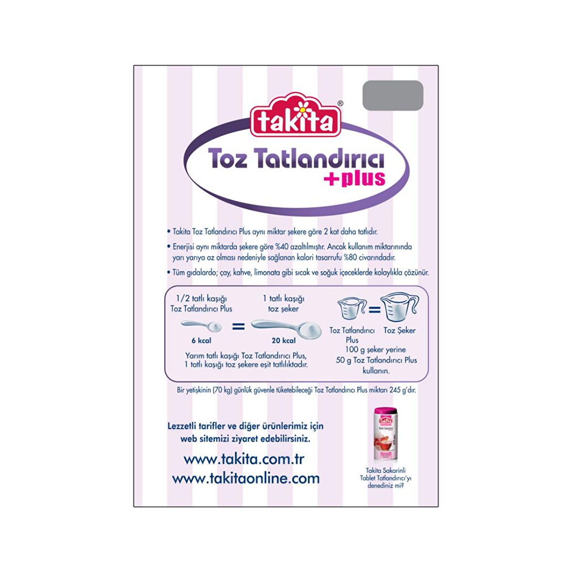 Takita Toz Tatlandırıcı +Plus 225 gr