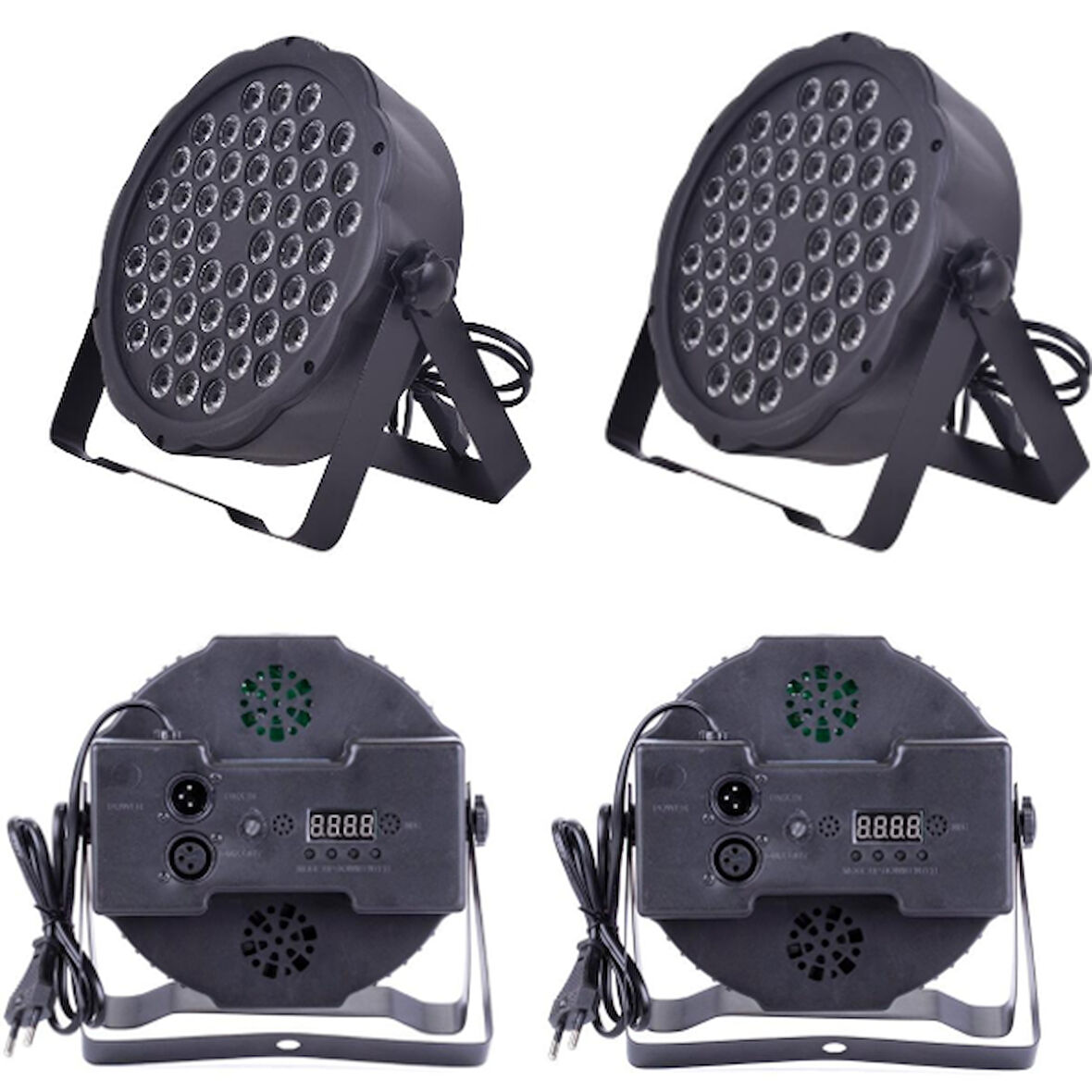 DJ PRO PAR541 54X3 WATT FULL RENKLİ FLAT LED PAR (2Lİ HAZIR PAKET)