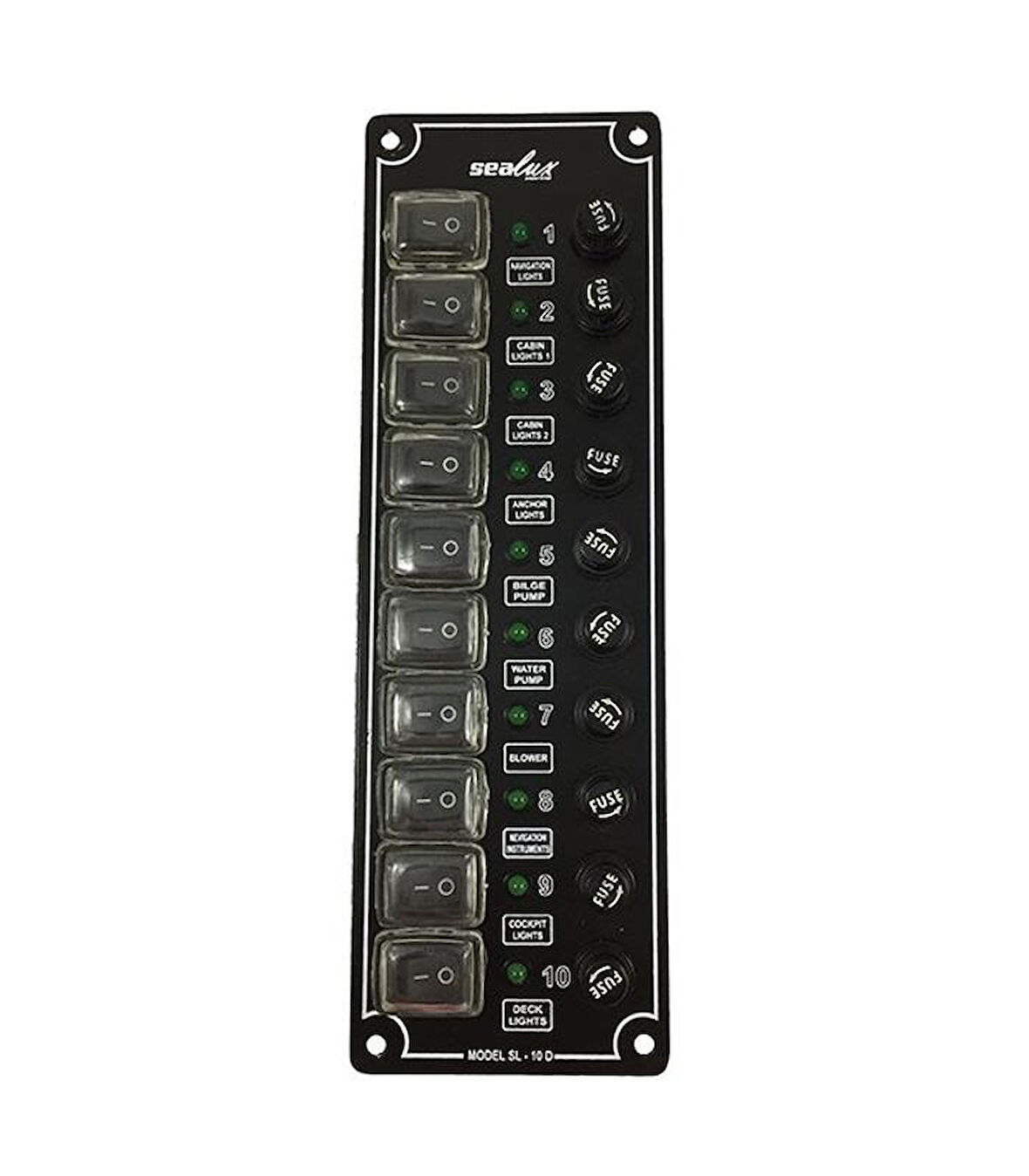 10 ANAHTARLI İZOLELİ DİKEY SWITCH PANEL TEKNE