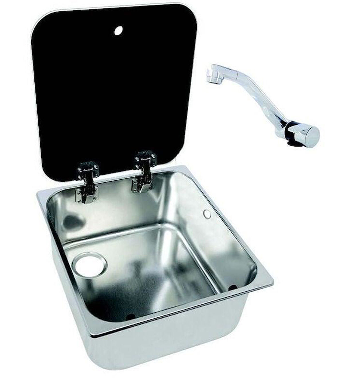 NAVY LOAD Cam Kapaklı Musluklu Evye