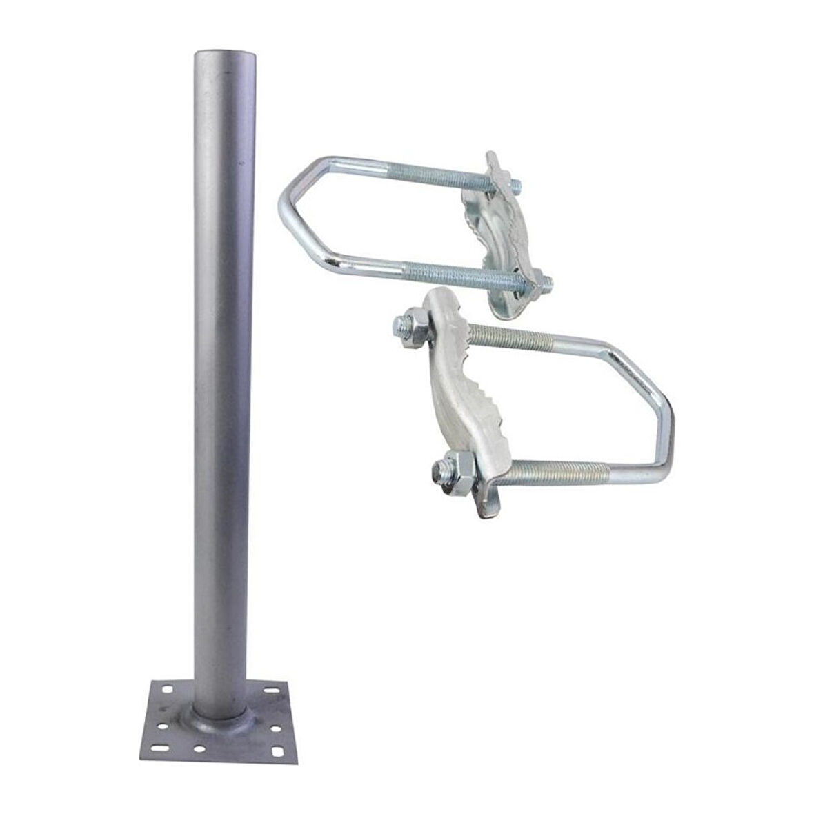 Çanak Anten Montaj Ayağı Düz Tip + 2 Adet Balkon Kelepçesi