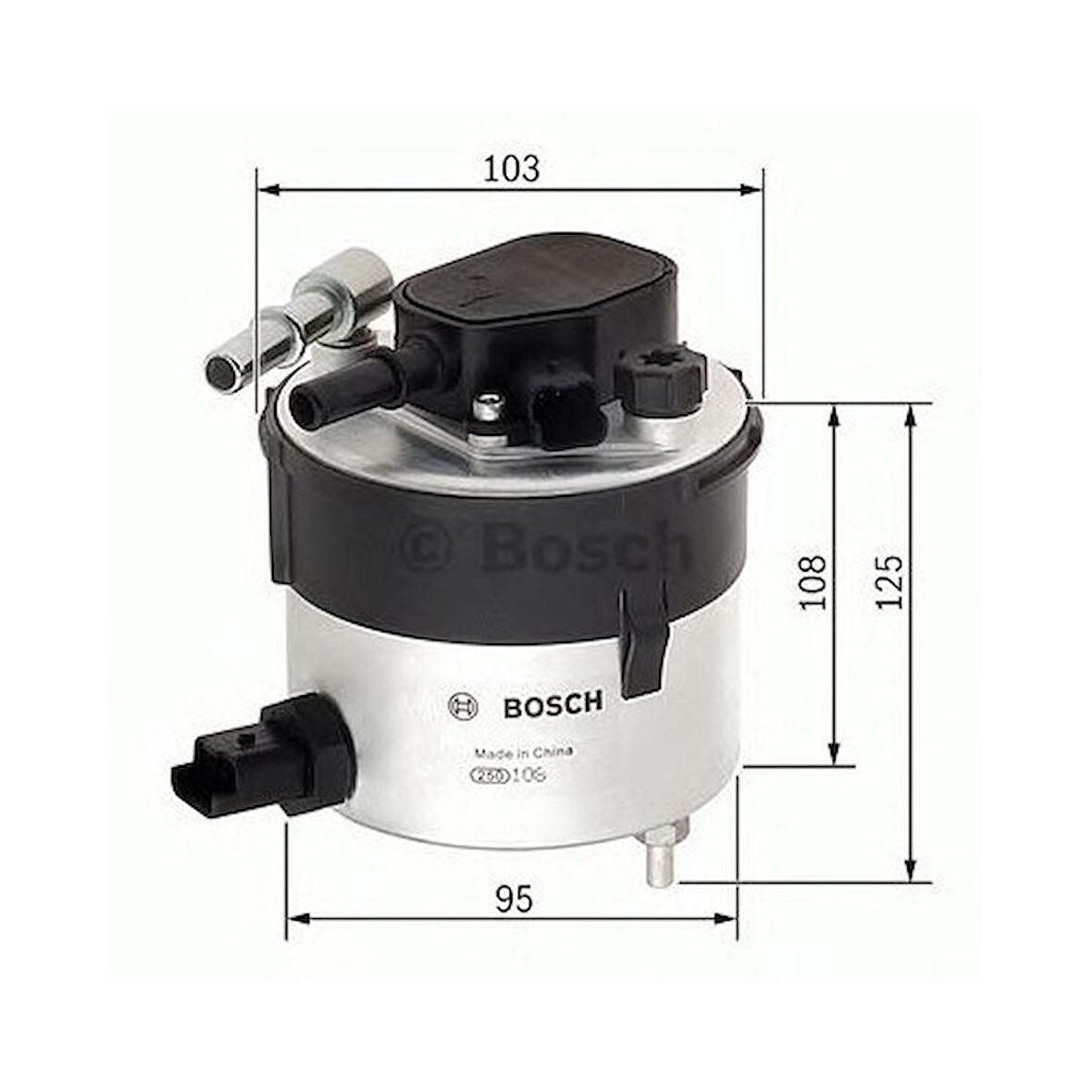 Bosch F026402046 Yakıt Filtresi Fıesta Iv (08-)-Focus C-Max (03-07)-C-Max (07-)-Focus Iı -Mazda 2- Mazda 3 1.6Tdcı