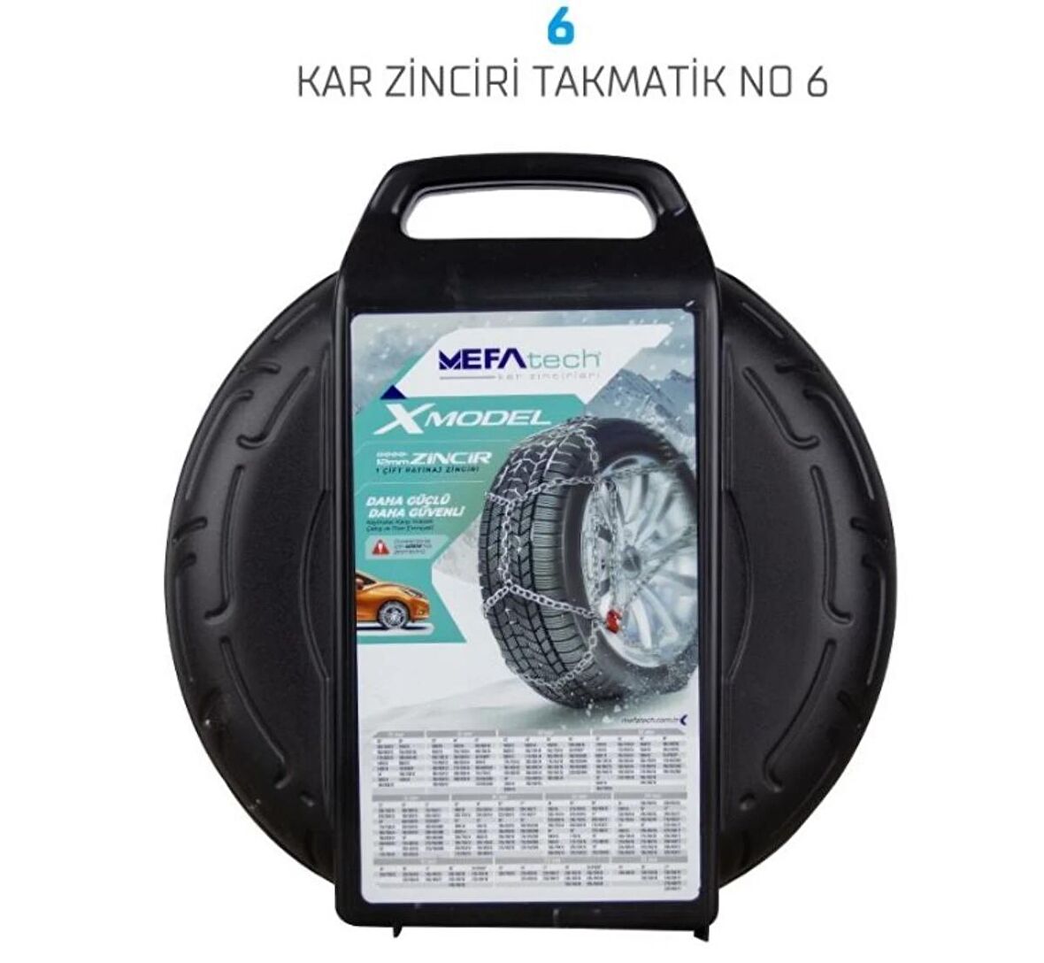 155x15 Ebatlarına Uyumlu Takmatik X tipi Kar Patinaj Zinciri Mefatech