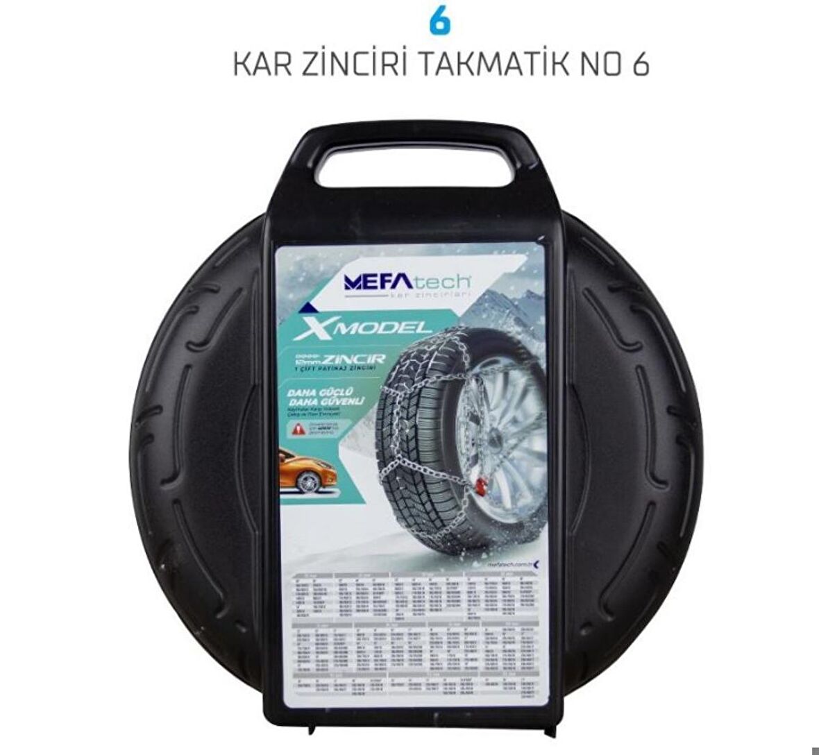 165/70x15 Ebatlarına Uyumlu Takmatik X tipi Kar Patinaj Zinciri Mefatech