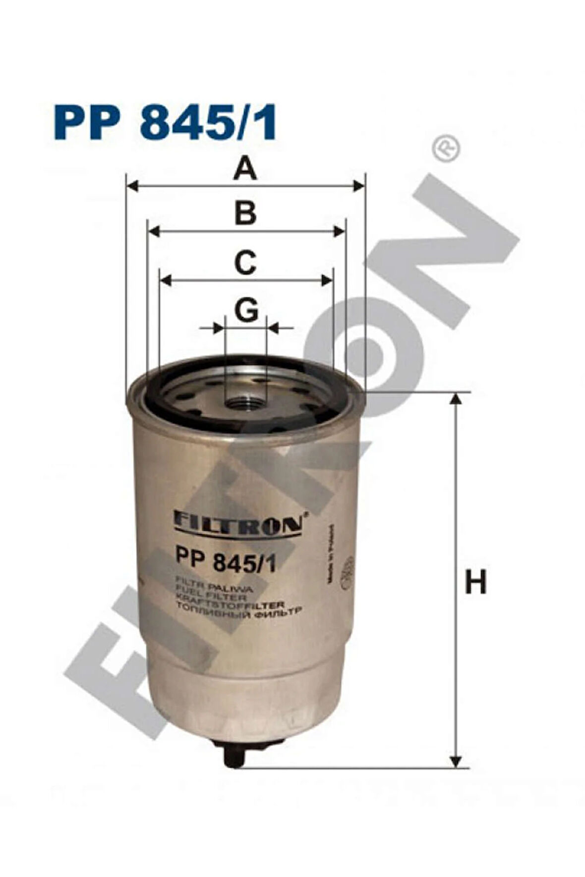 YAKIT FİLTRESİ DUCATO 1.9D-1.9TD-2.4D-2.4TD-2.5D 82-02 - PUNTO 1.7D-1.7TD 94-00 - TRANSIT 2.4 GNZRZ