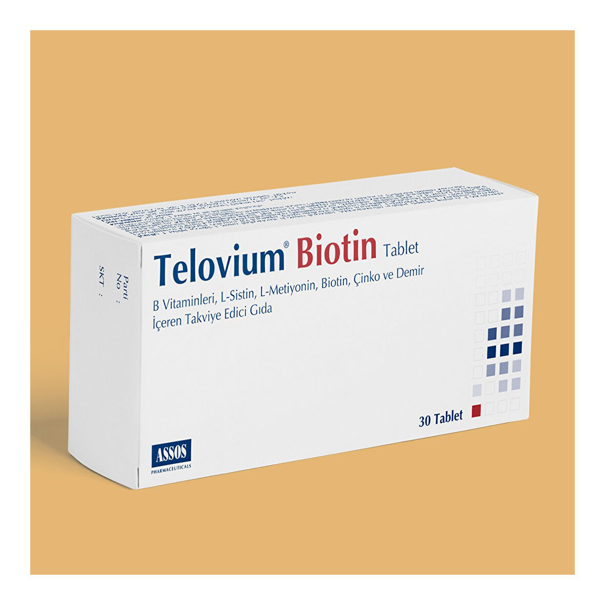 Telovium Biotin 30 Tablet - Dezenfektan Hediyeli - %72 Alkol