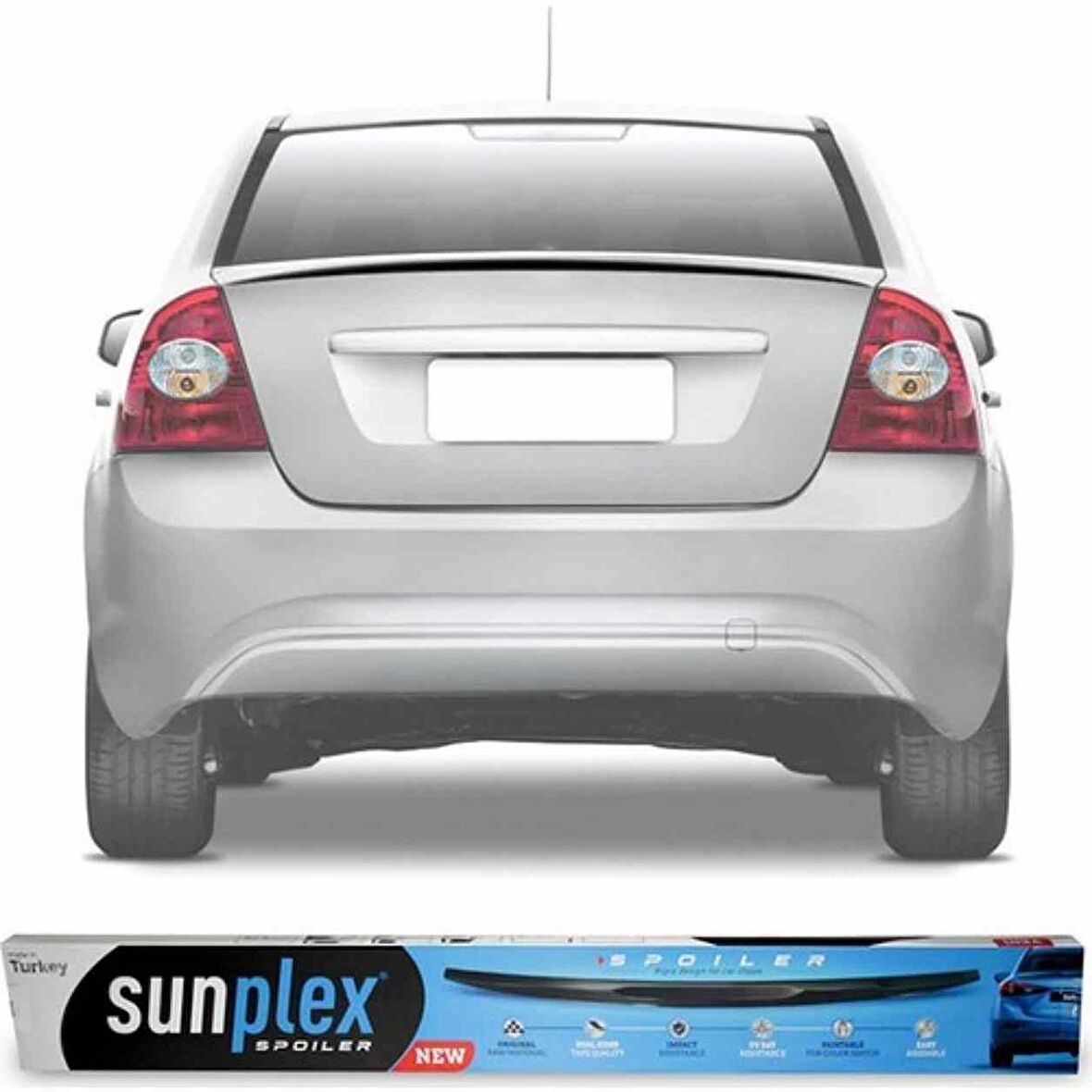 Ford Focus 2 Sedan Spoiler Piano Black 2004-2010 arası modellere uyumlu Sunplex