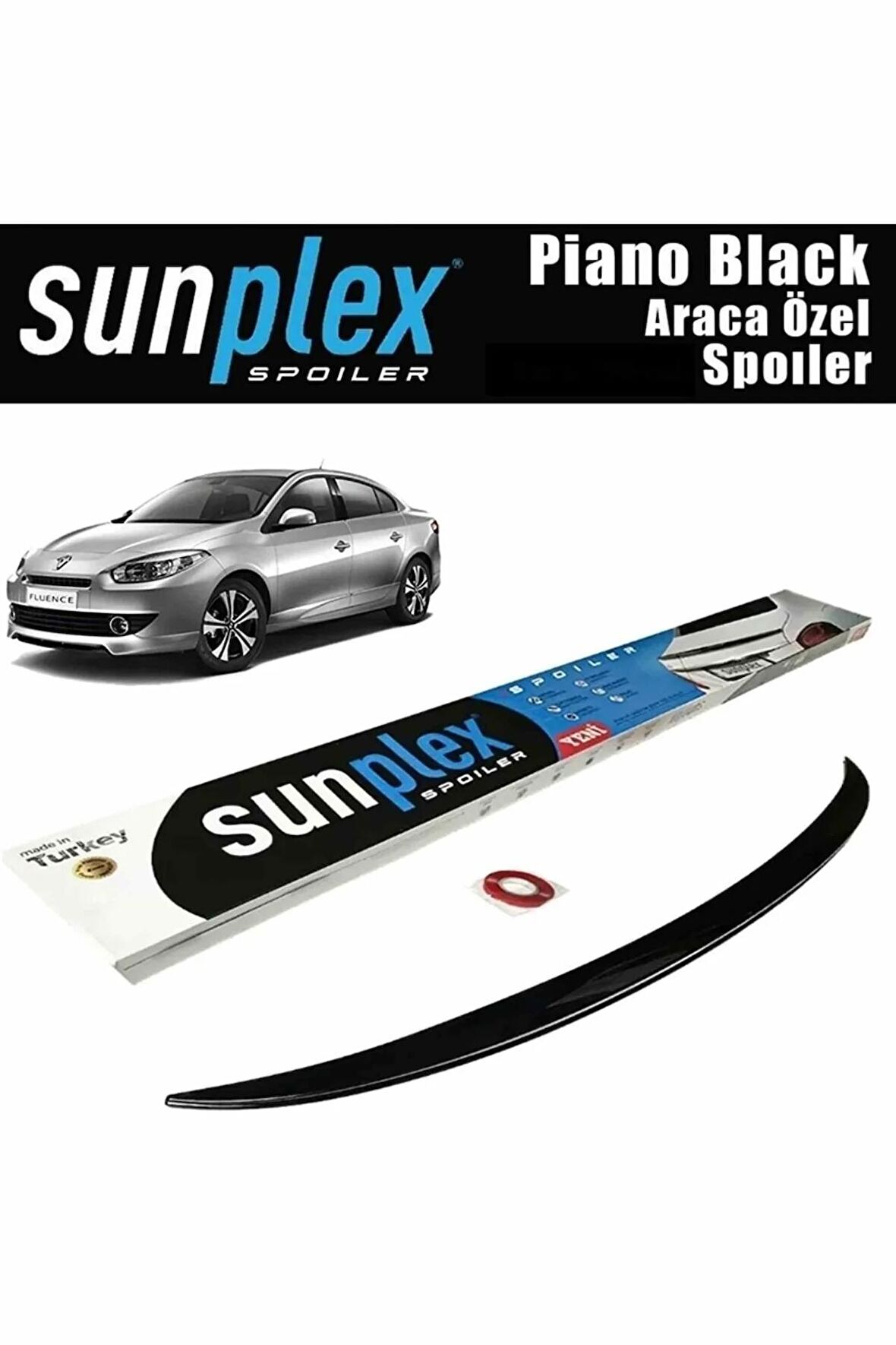 Renault Fluence Spoiler Piano Black 2009-2016 arası modellere uyumlu Sunplex