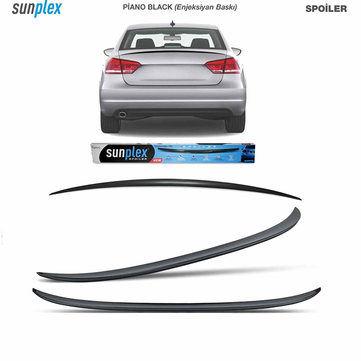 Vw Jetta Spoiler Piano Black 2006-2010 arası modellere uyumlu Sunplex