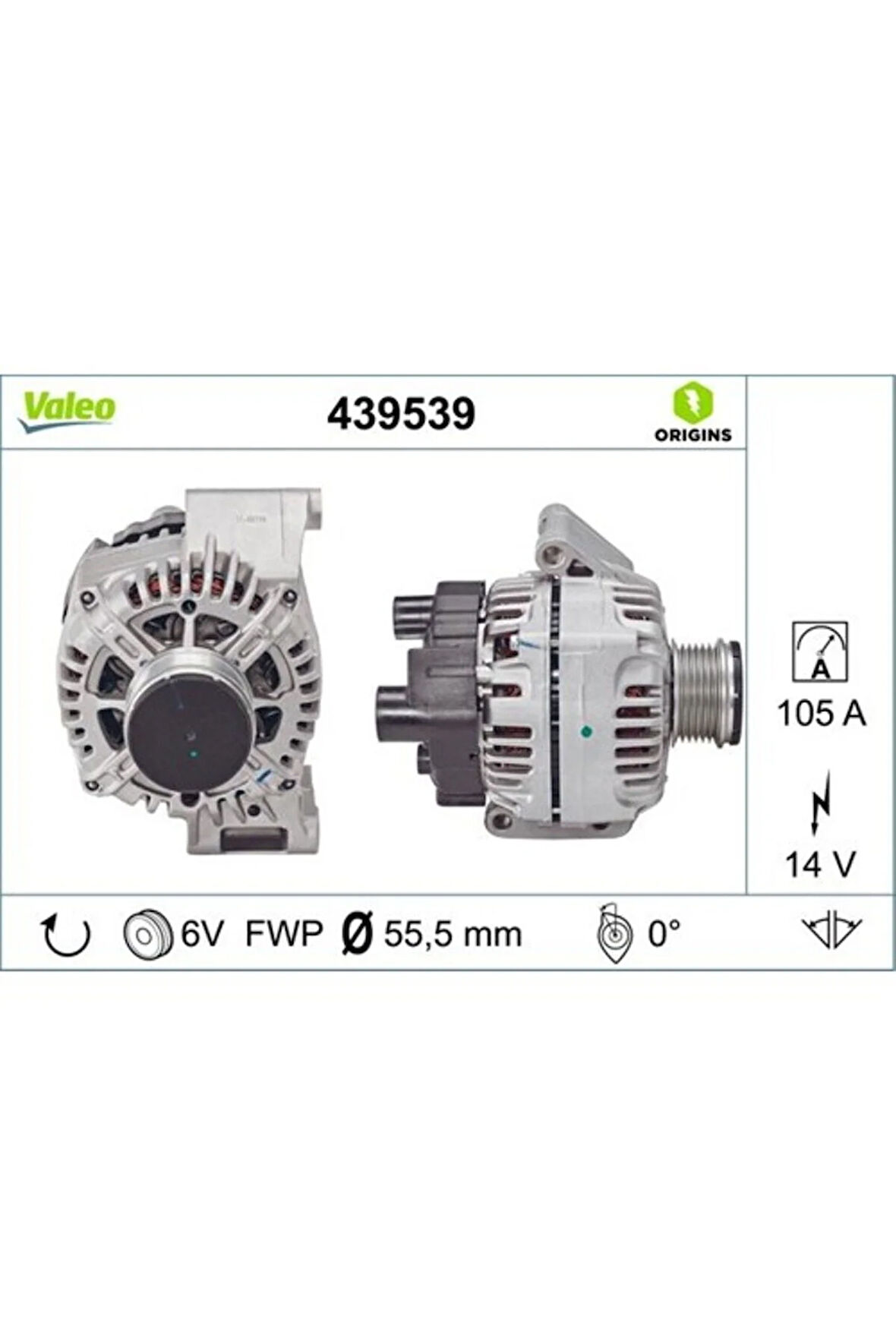 Alternatör Fıat Linea-Doblo-Fıorıno 1.3 Multijet-Opel Astra H 1.3 105 Amper 46835095-1325692